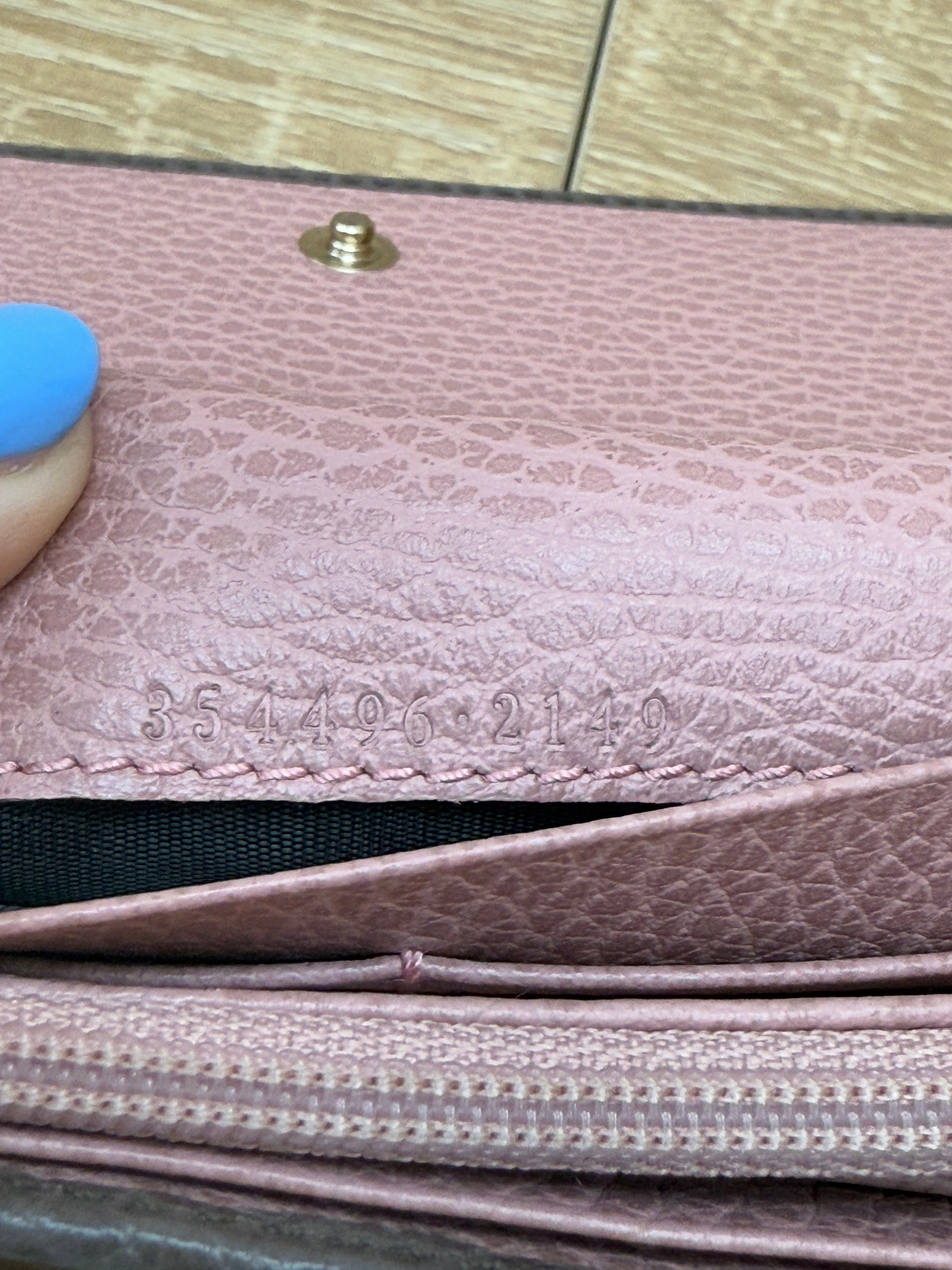 Gucci Grey Leather Long Wallet