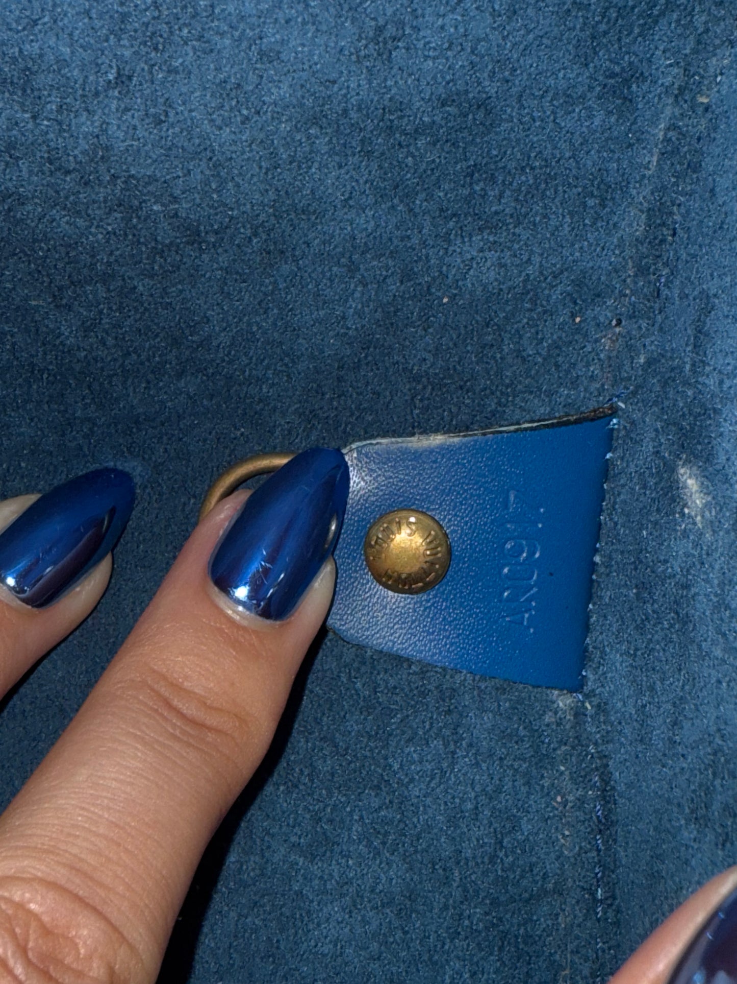 Louis Vuitton Blue Epi Soufflet Shoulder Bag