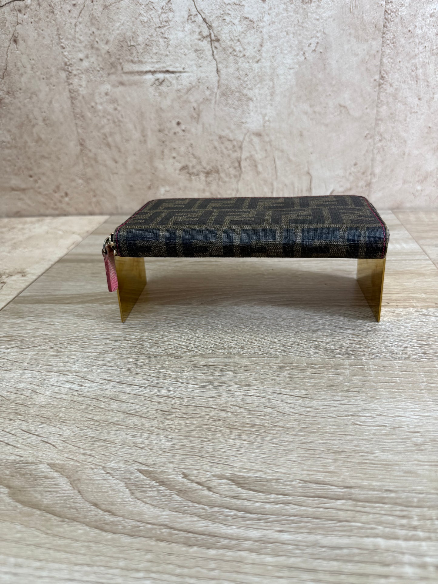 Fendi Zucca Coated Canvas Zippy Wallet