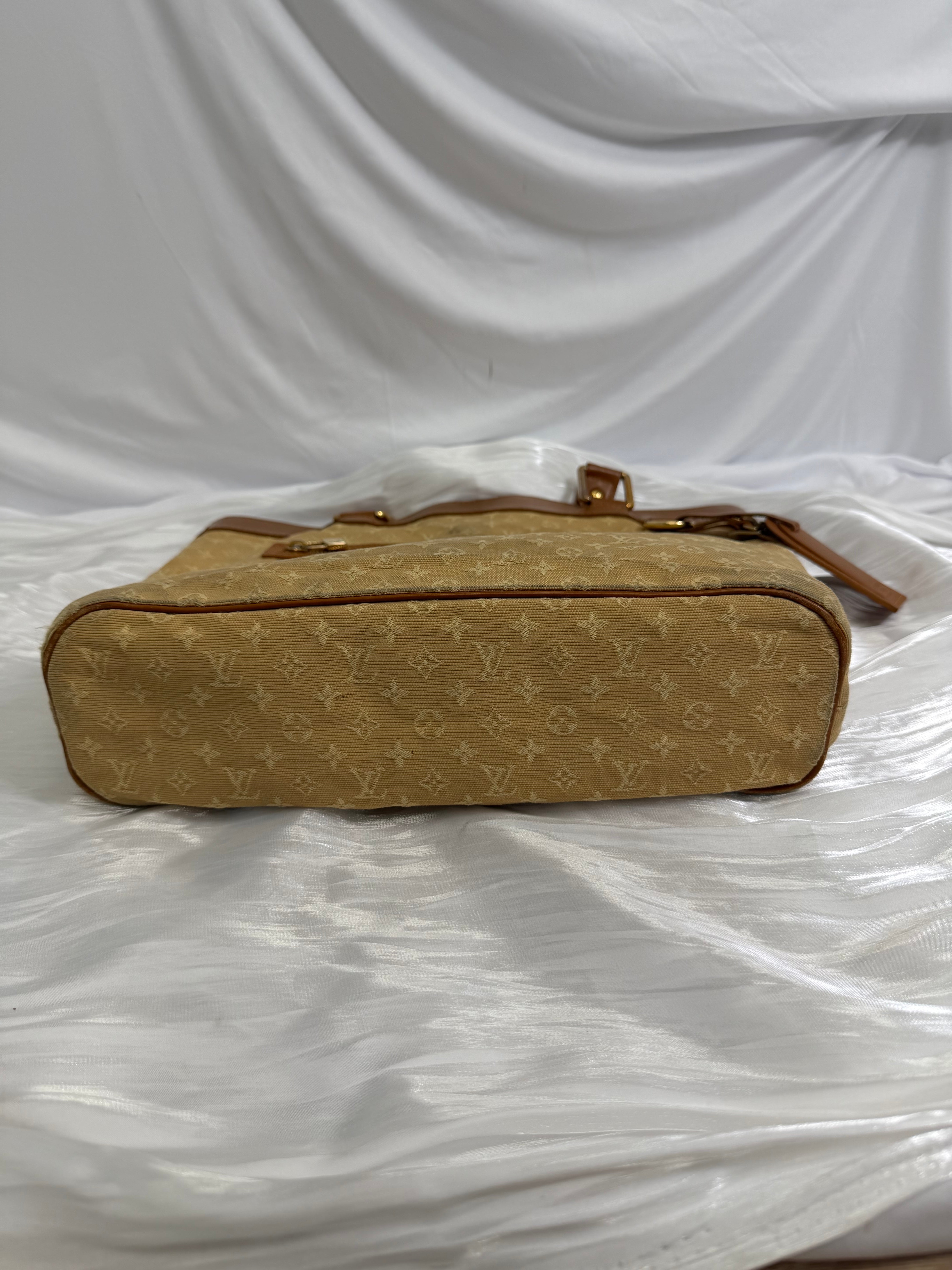 Louis Vuitton Monogram Beige Mini Lin Lucille Tote Bag
