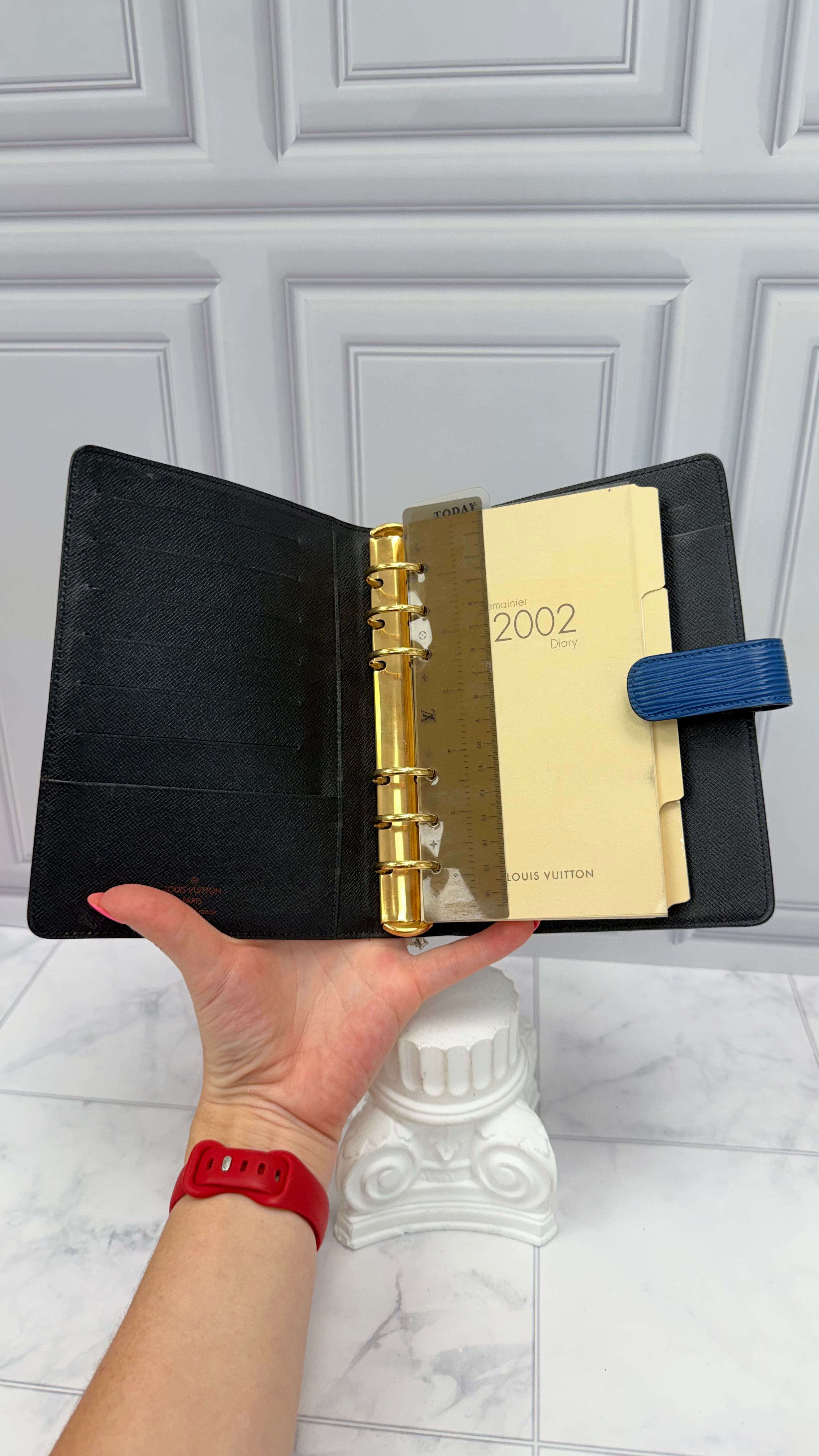 Louis Vuitton Blue Epi Leather Passport Agenda MM