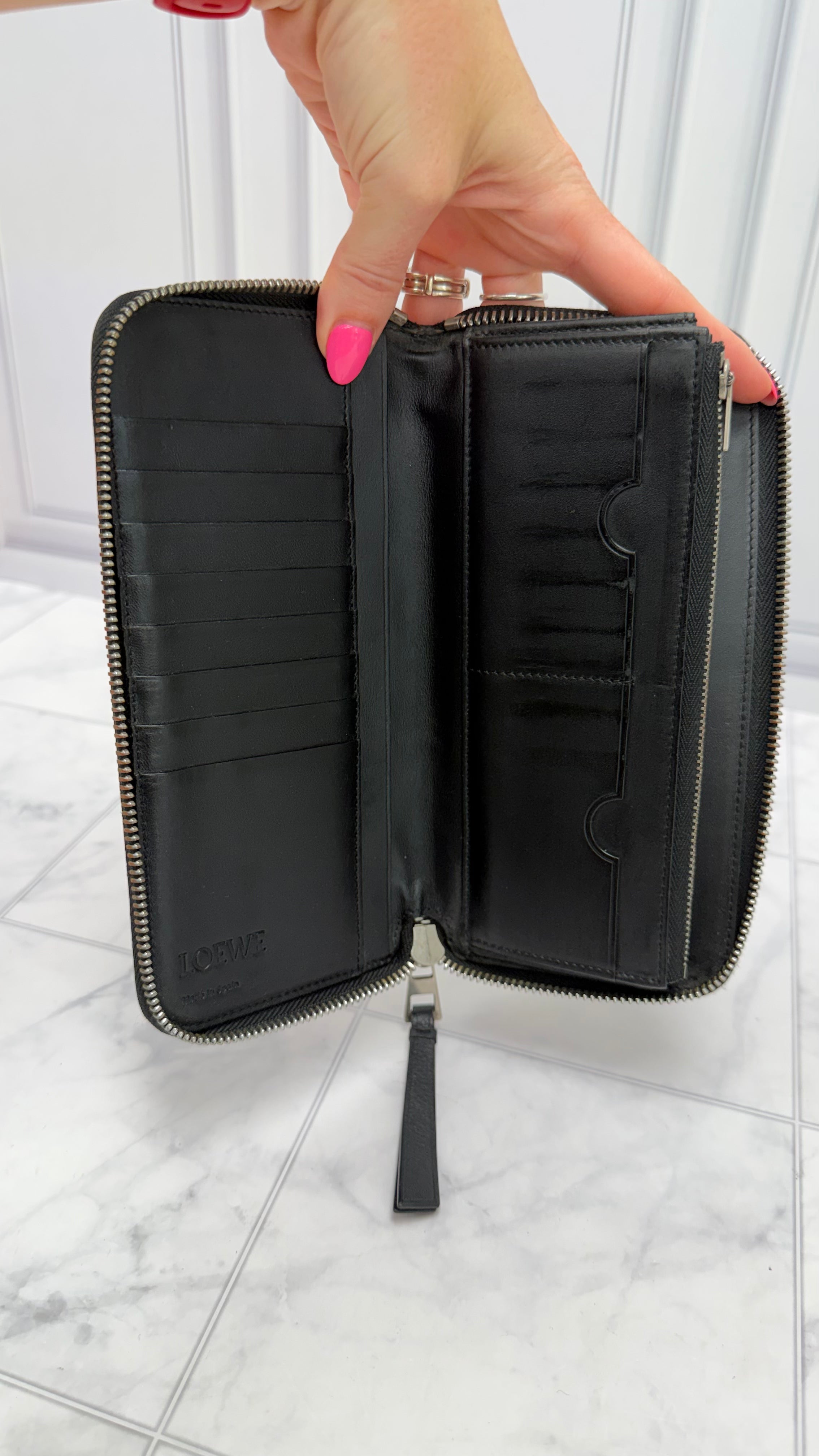 Loewe Multicolor Leather Puzzle Zippy Wallet