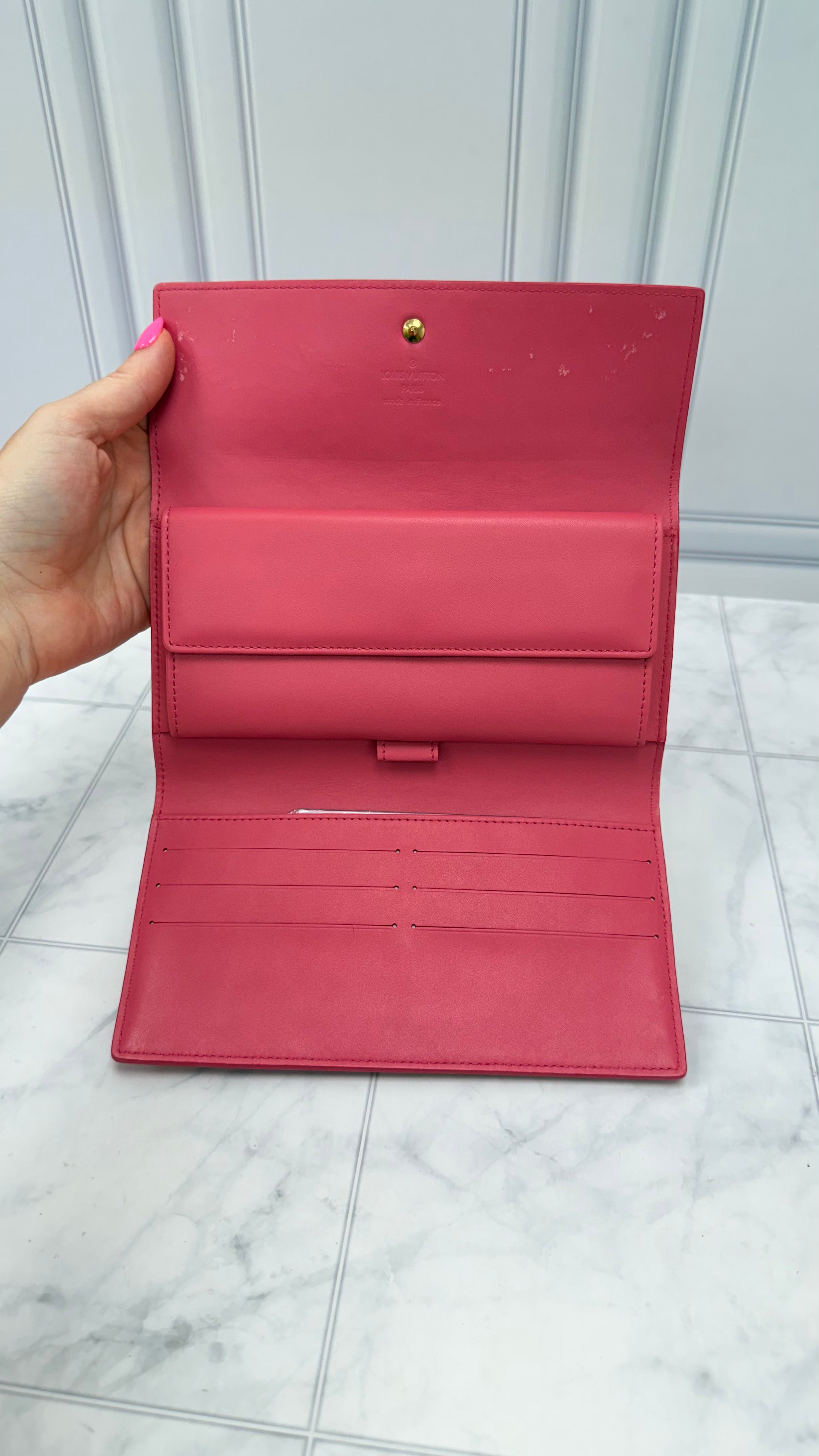 Louis Vuitton Watermelon Pink Vernis International Wallet