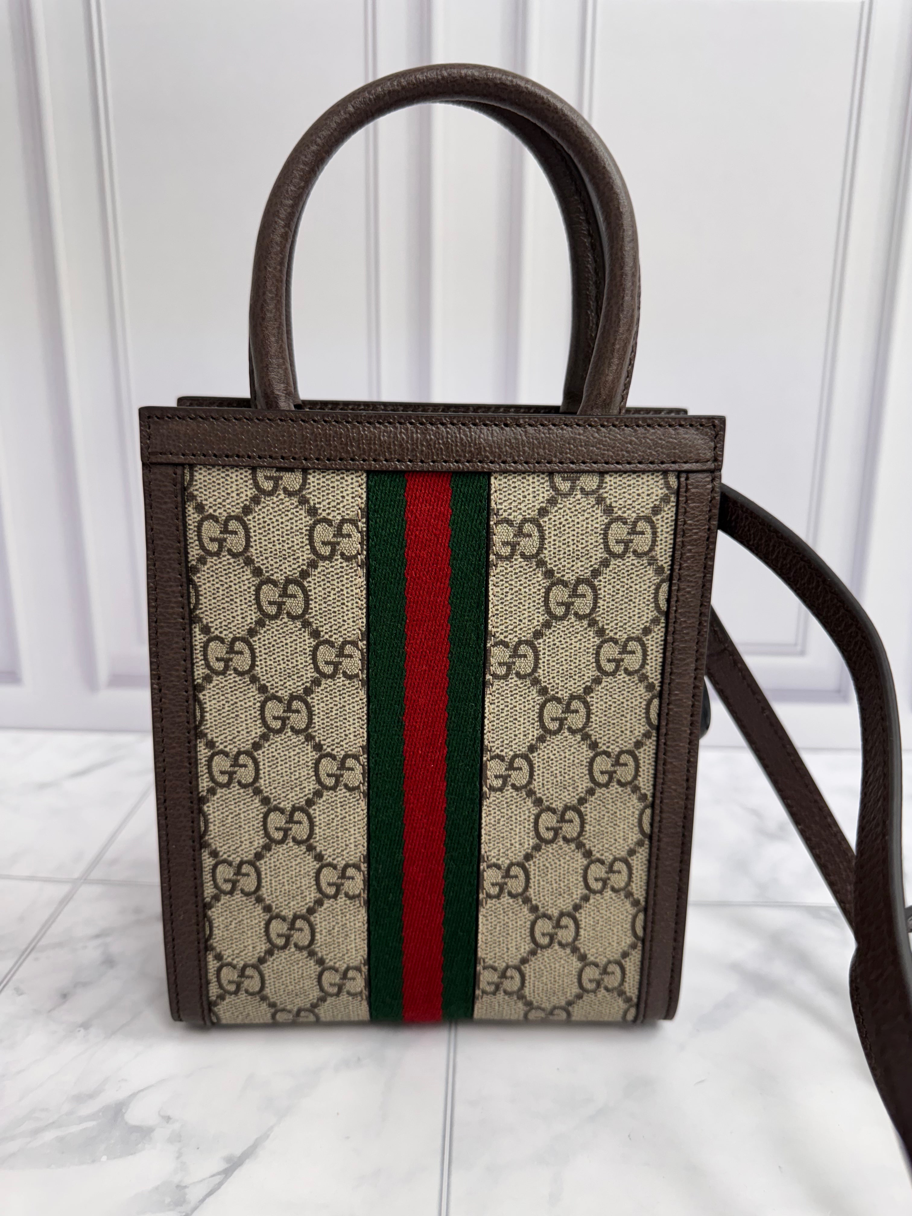 *DONS DROP* BRAND NEW Gucci GG Supreme Canvas Mini Web Tote Bag