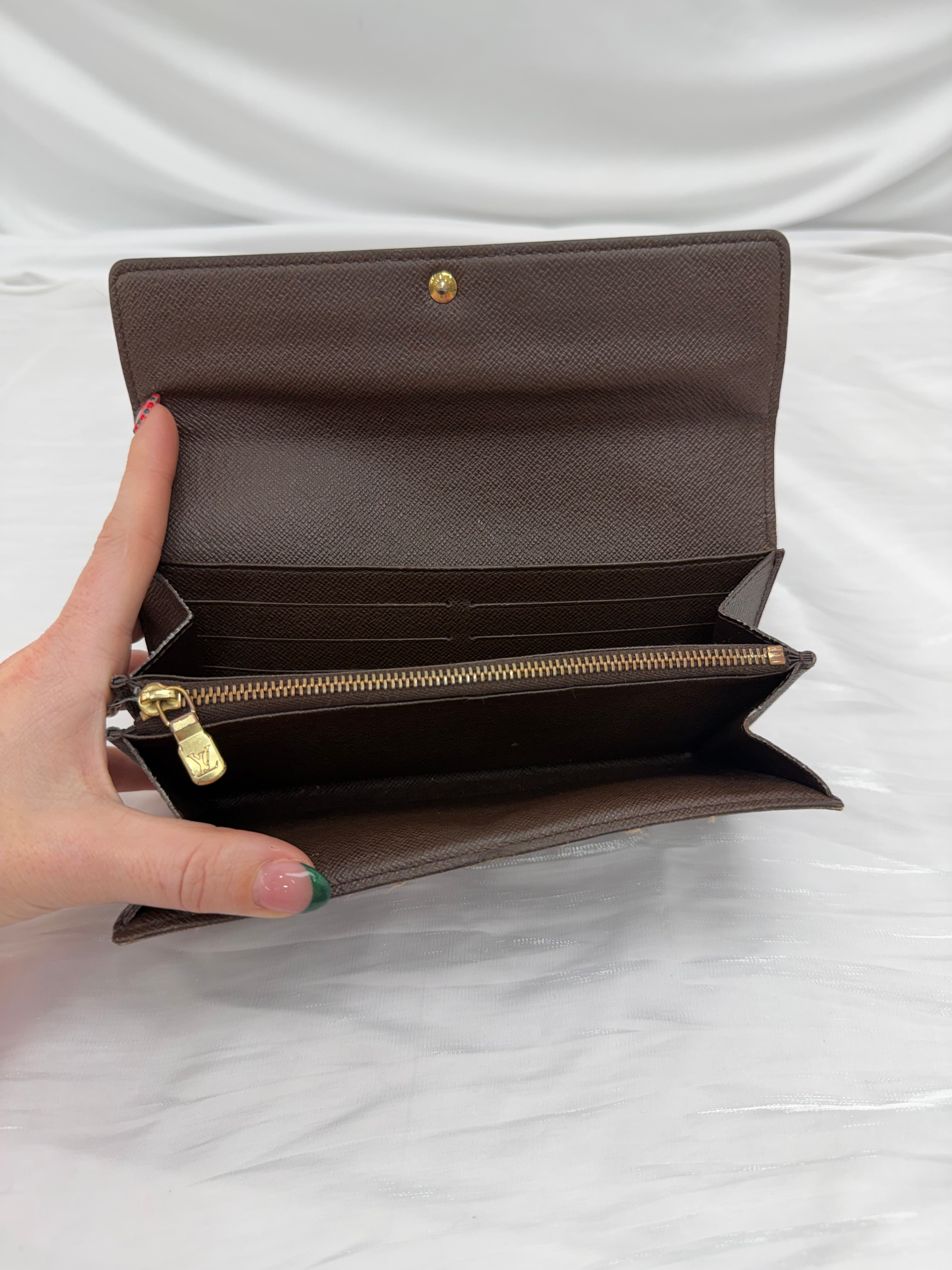 Louis Vuitton Damier Ebene Sarah Wallet