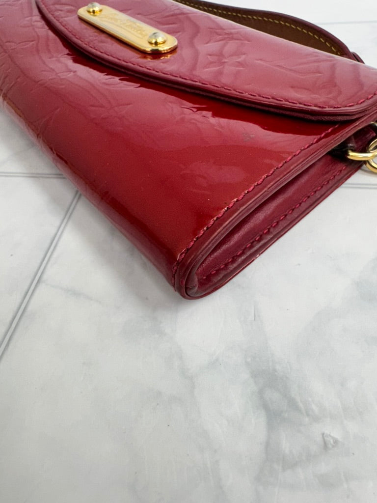 Louis Vuitton Red Monogram Vernis Sunset Boulevard Shoulder Bag