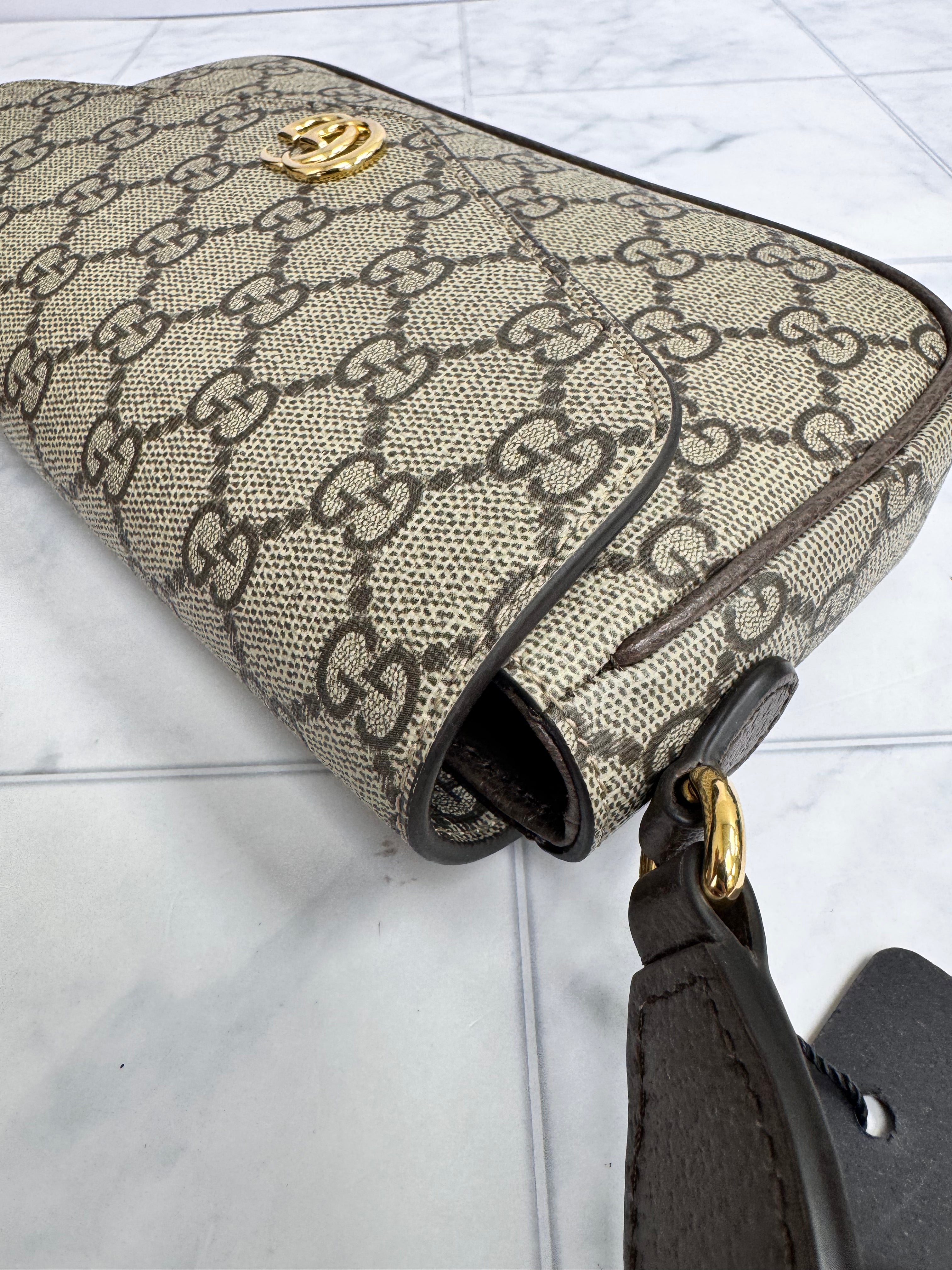 Gucci GG Supreme Canvas Ophidia Envelope Mini Crossbody Bag