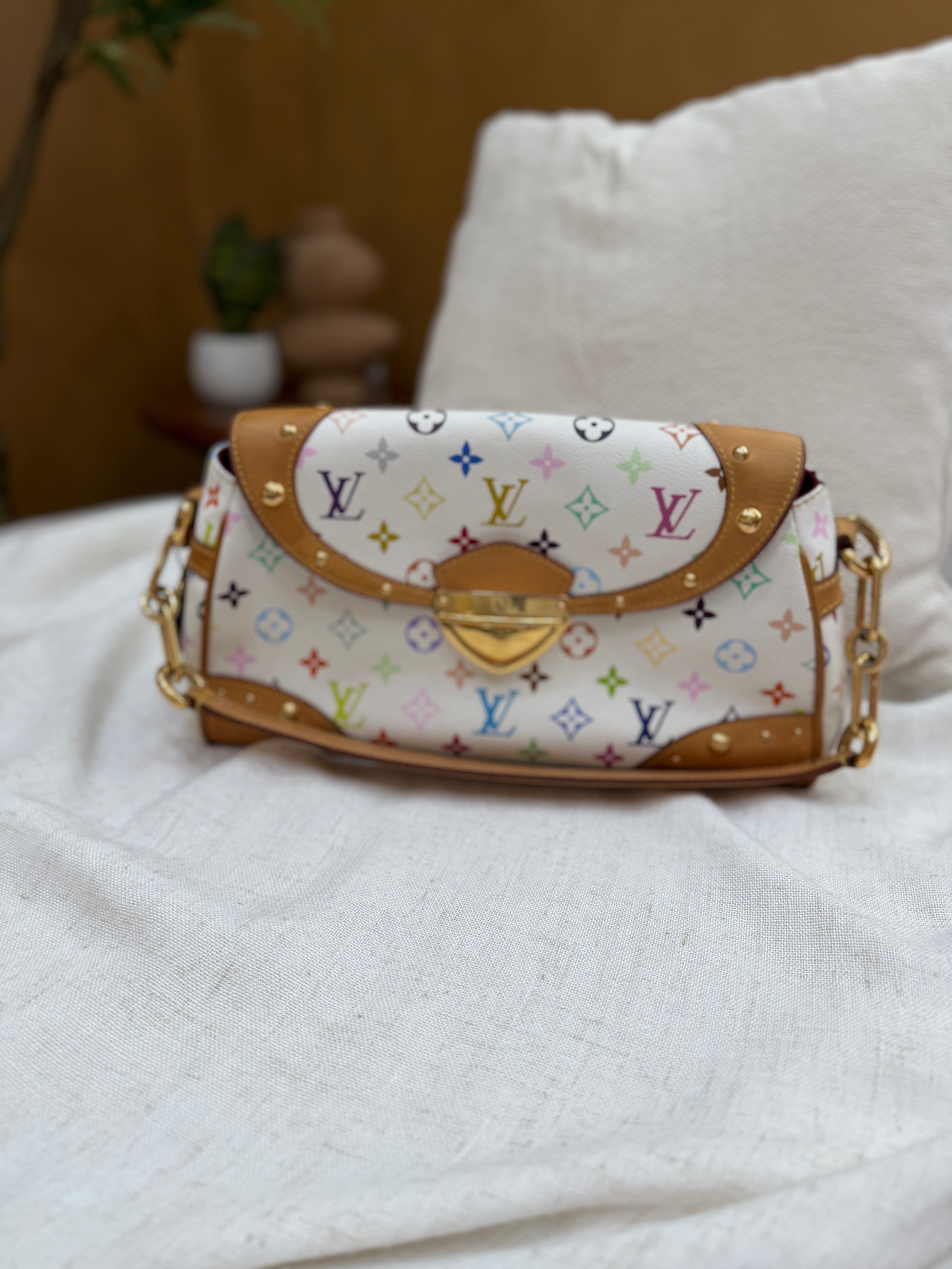 *DONS PRE-DROP* Louis Vuitton White Multicolor Monogram Beverly GM Shoulder Bag