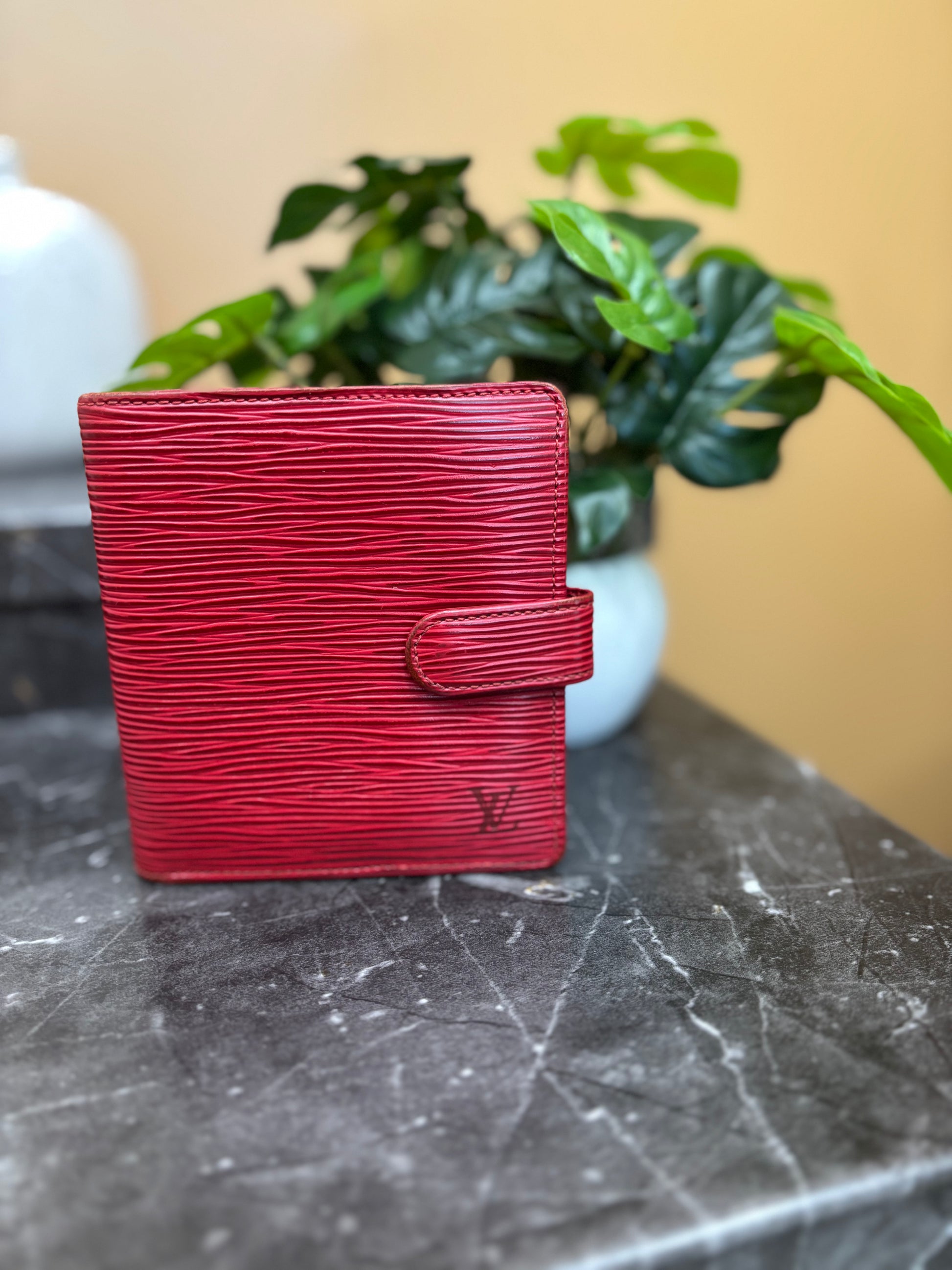 Louis Vuitton Red Epi Leather Compact Wallet