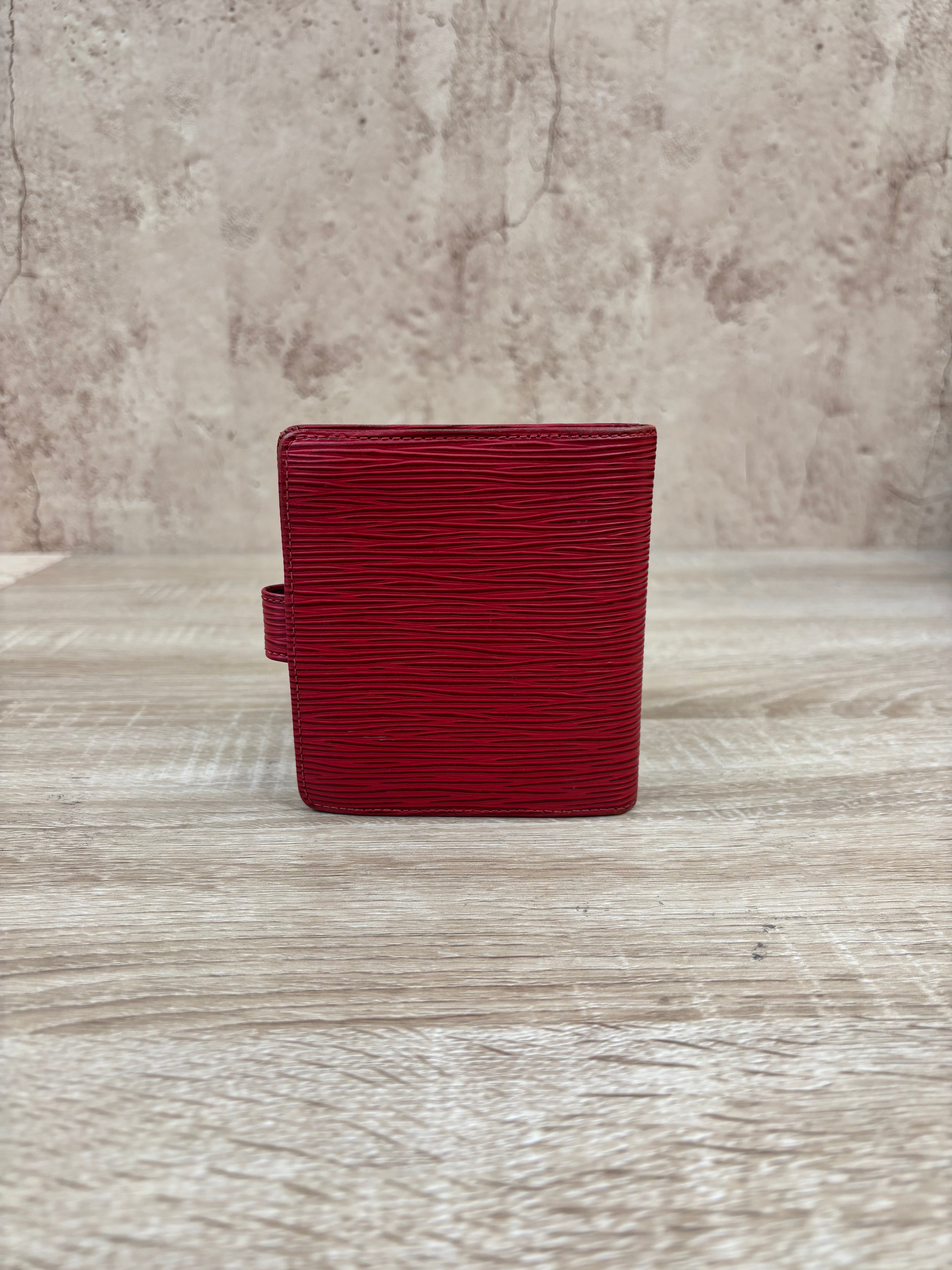 Louis Vuitton Red Epi Leather Compact Wallet