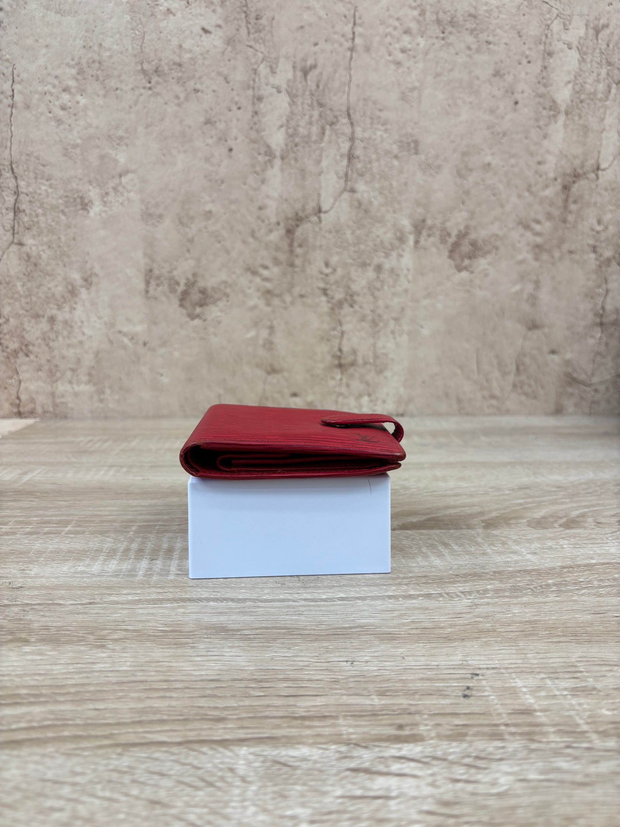 Louis Vuitton Red Epi Leather Compact Wallet