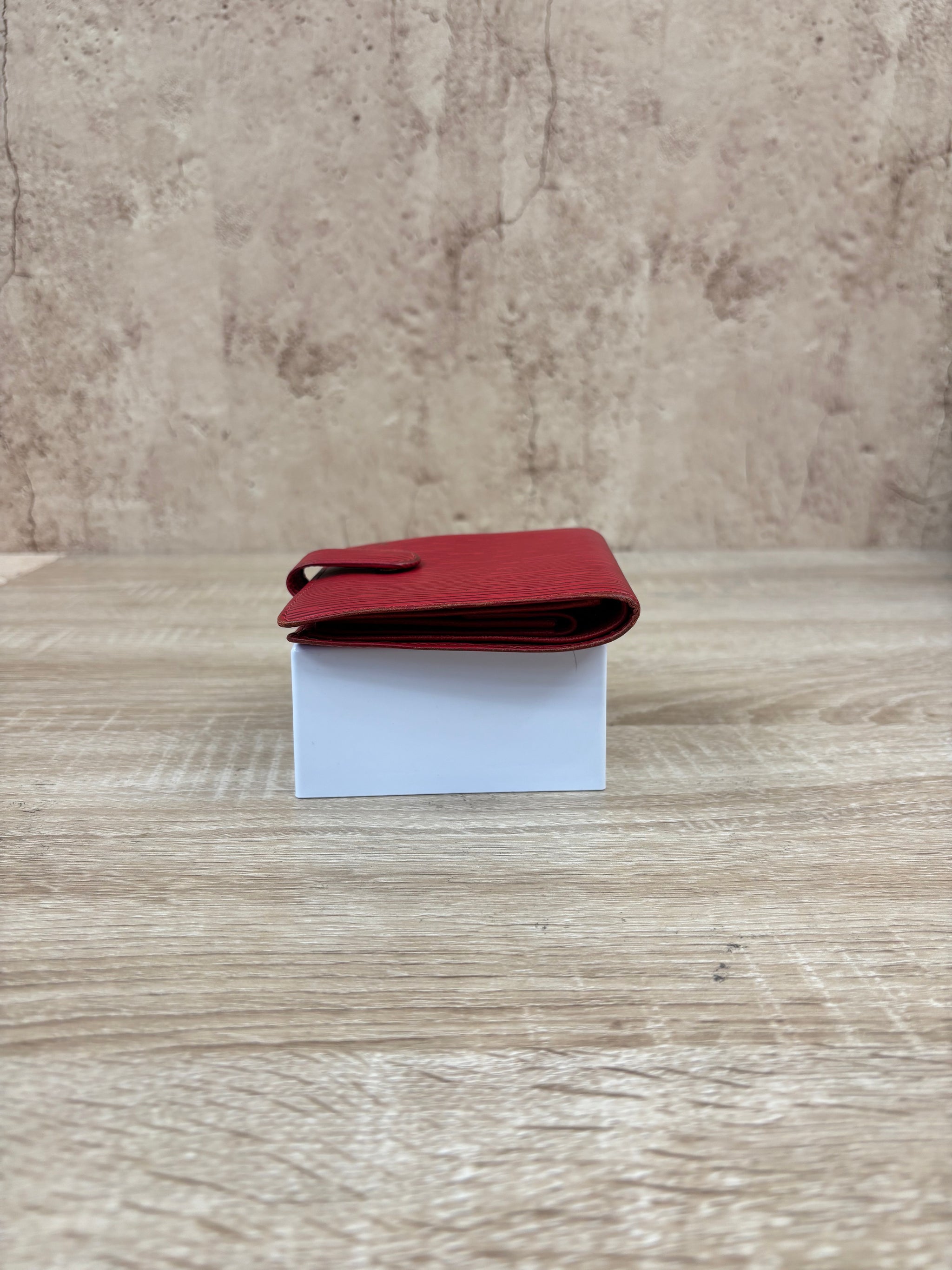 Louis Vuitton Red Epi Leather Compact Wallet