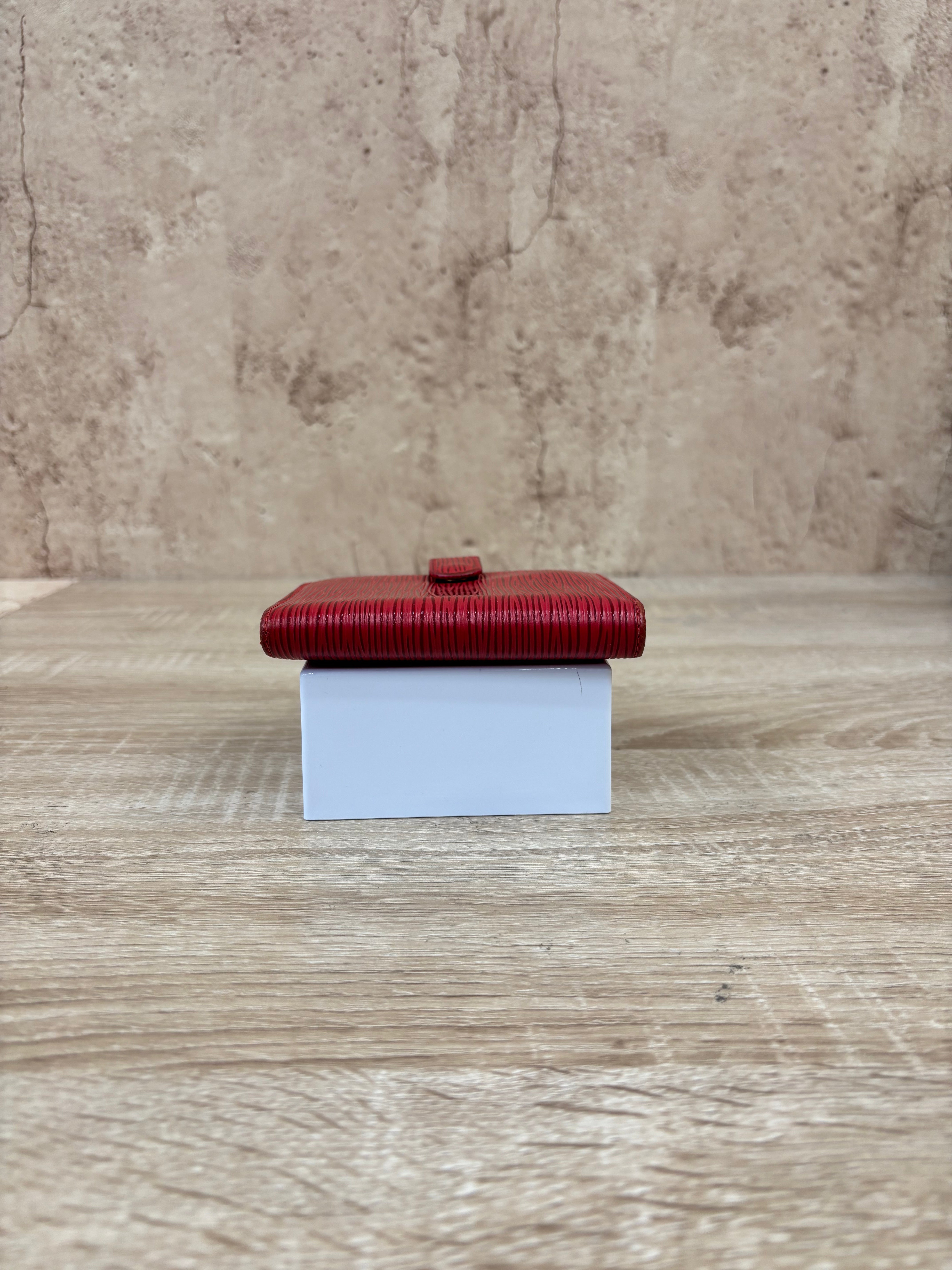 Louis Vuitton Red Epi Leather Compact Wallet