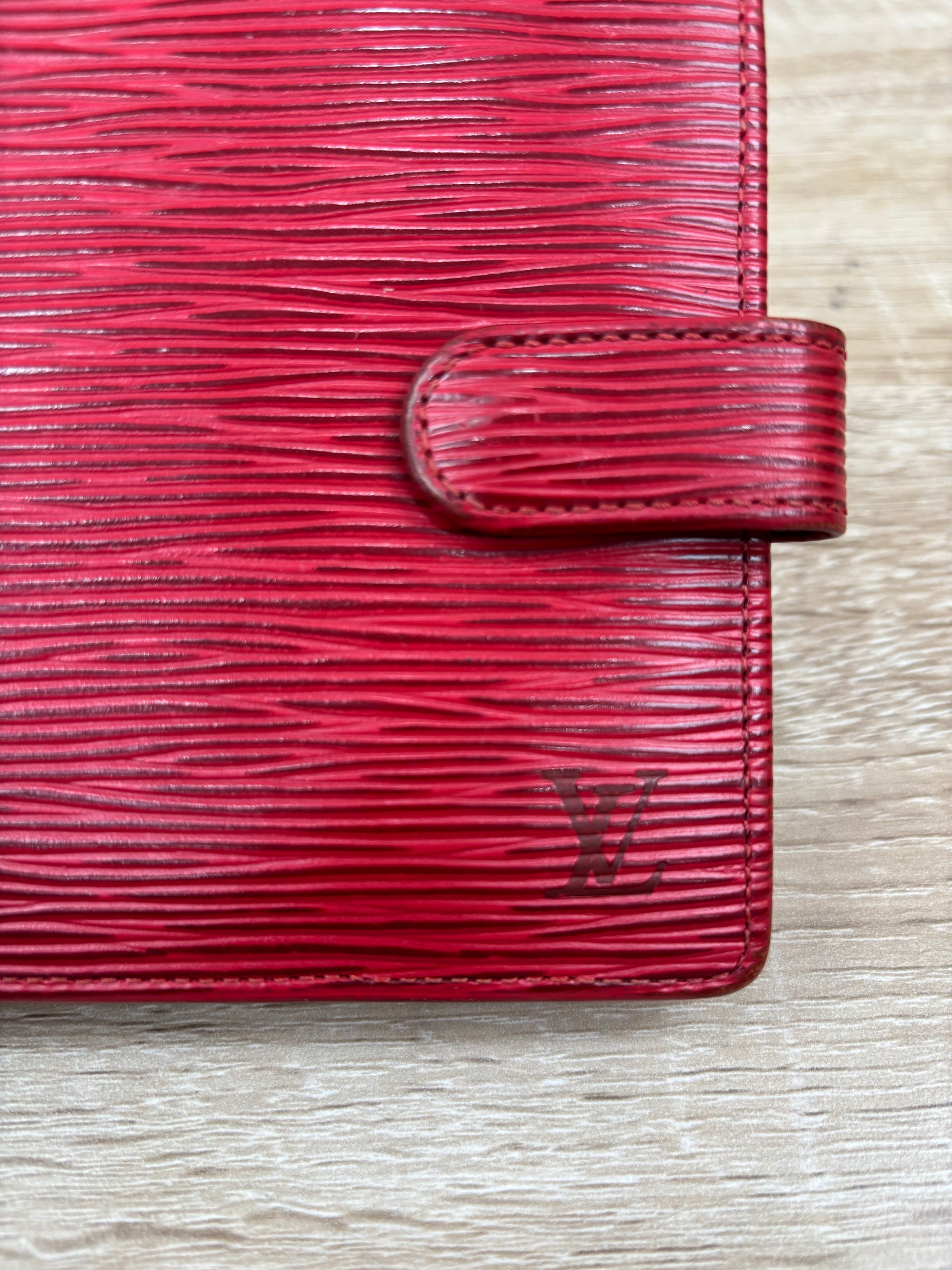 Louis Vuitton Red Epi Leather Compact Wallet