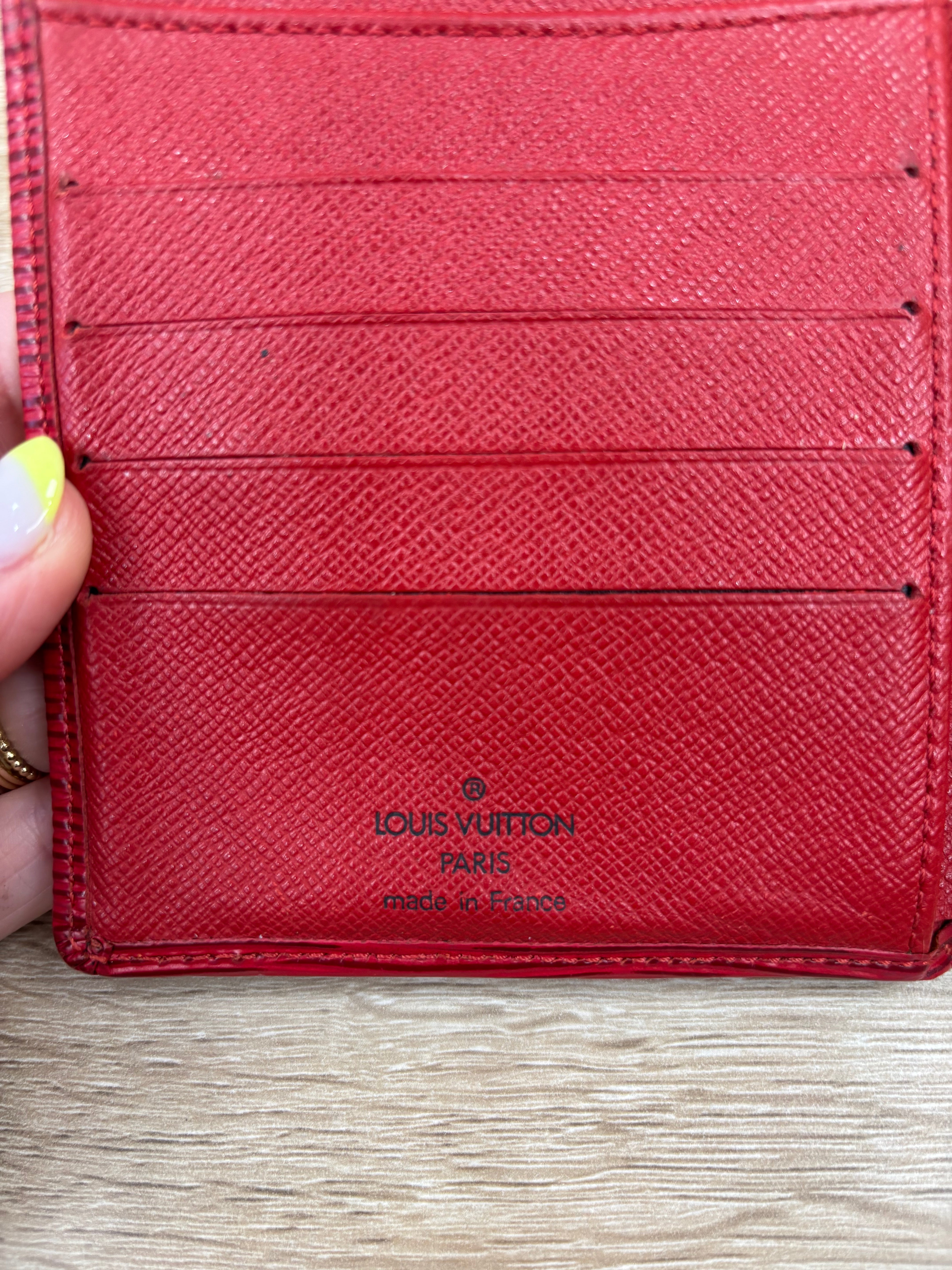 Louis Vuitton Red Epi Leather Compact Wallet