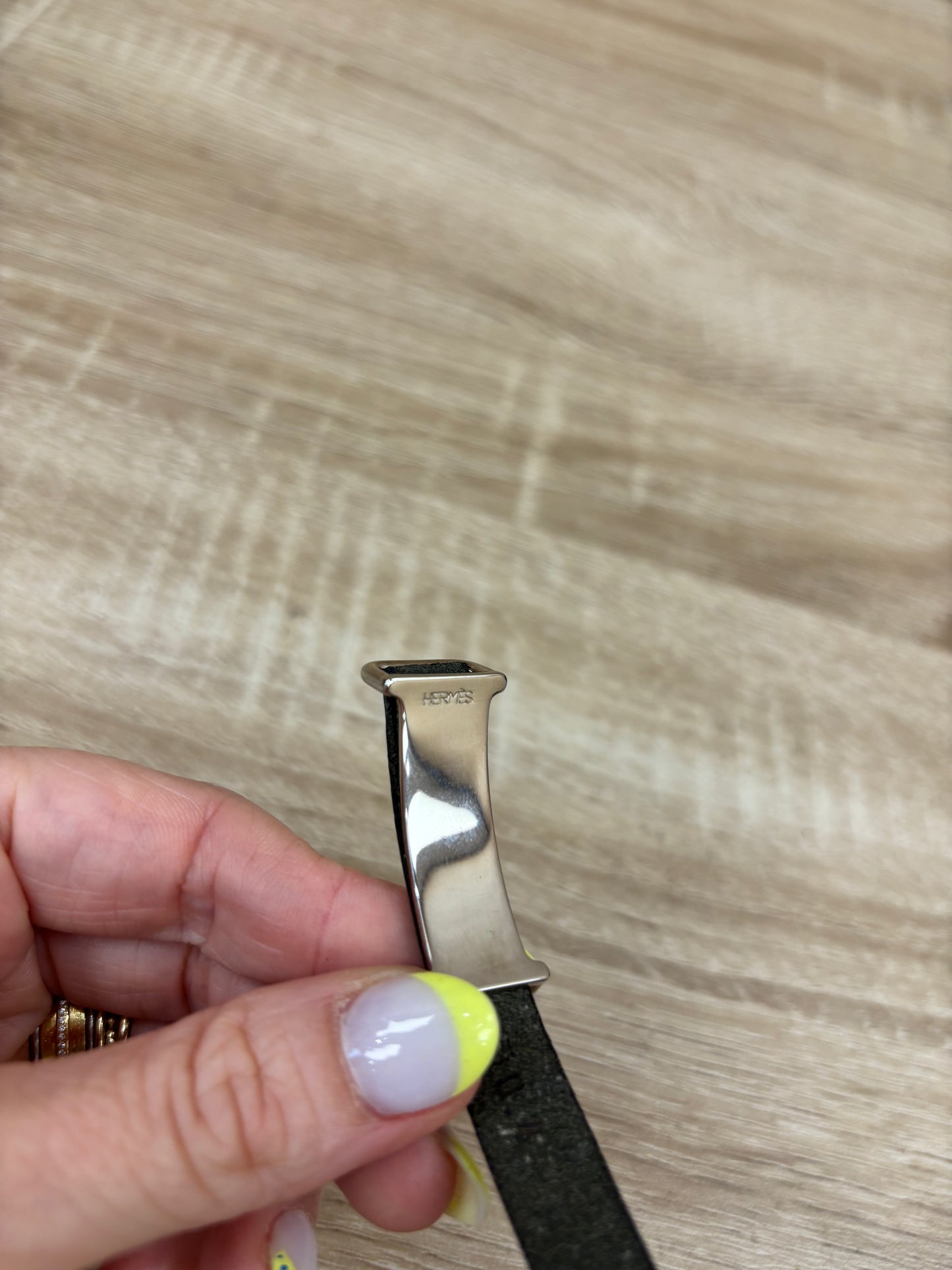 Hermes Black Leather Multi Wrap Bracelet