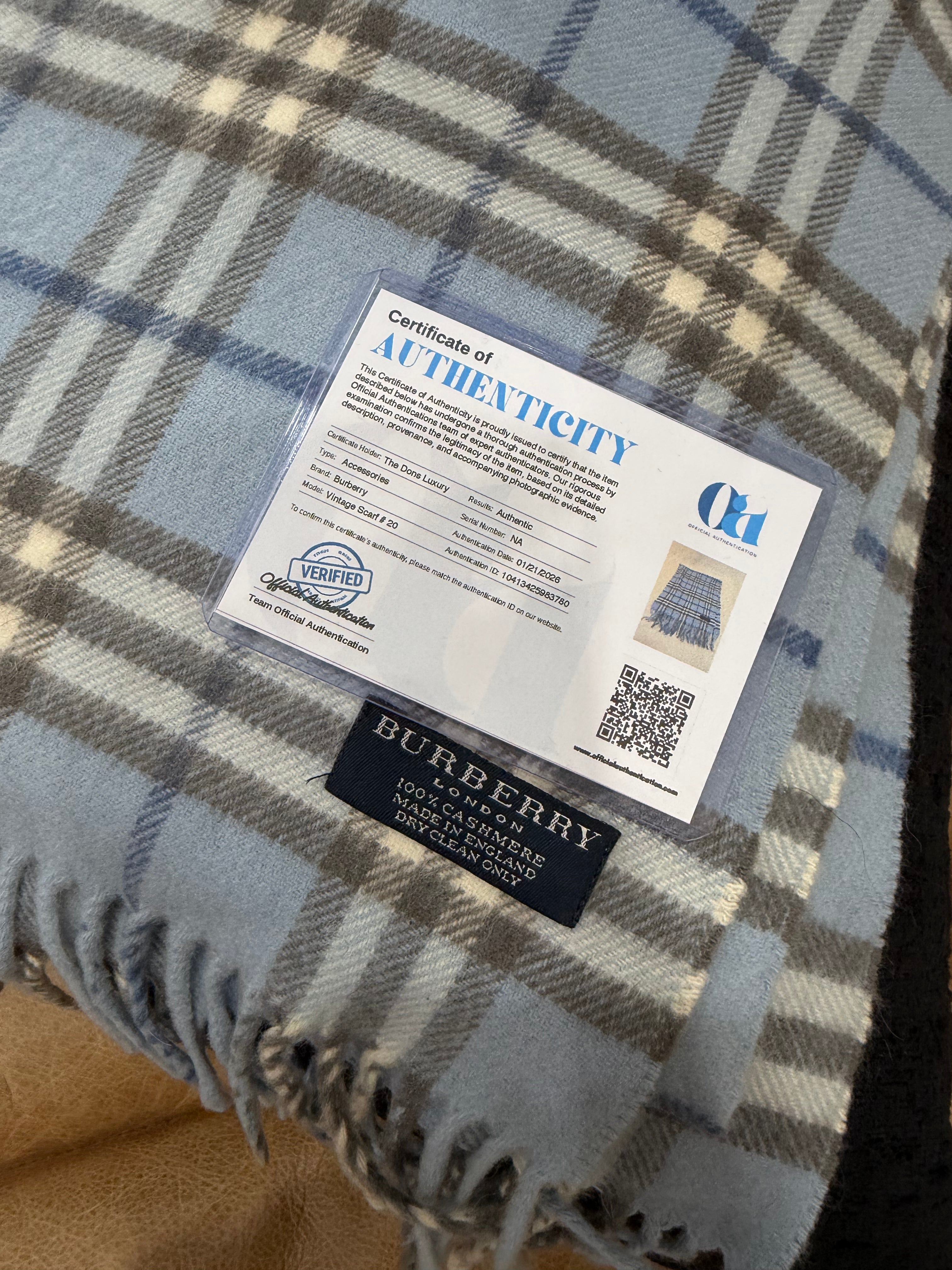 Burberry Vintage Sky Blue Novacheck Scarf