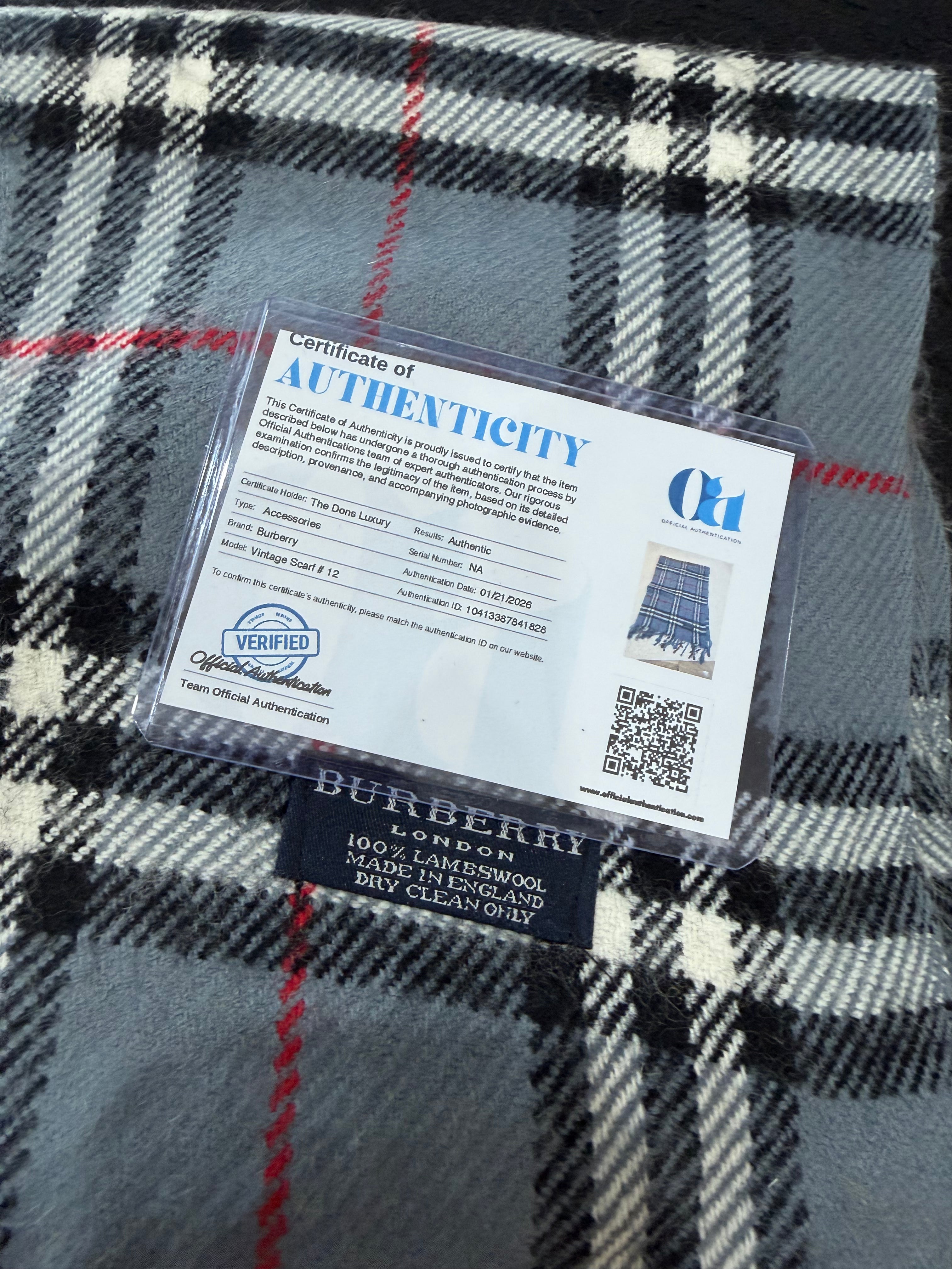 Burberry Vintage GreyBlue Novacheck Scarf