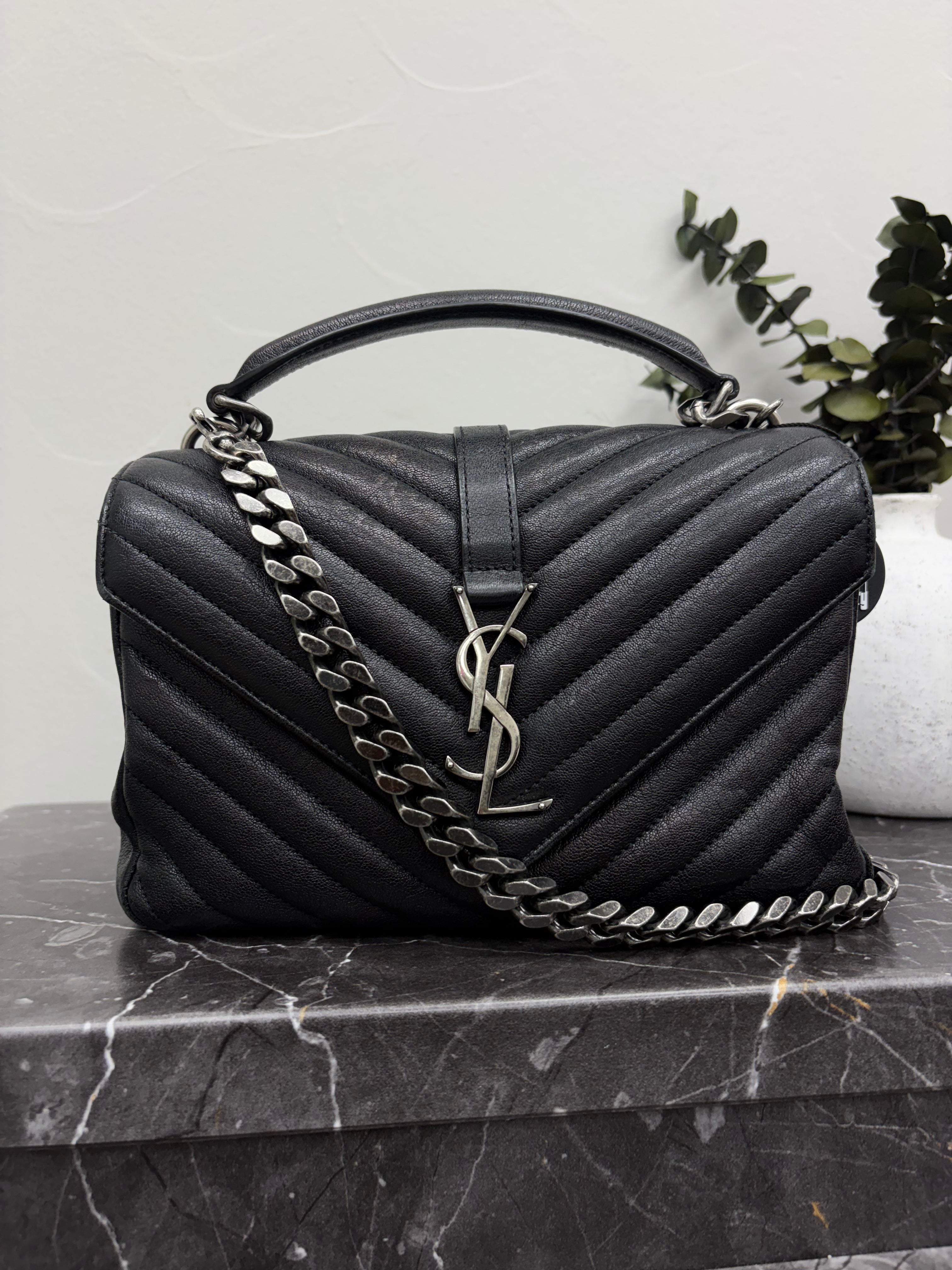 *DONS DROP* Saint Laurent YSL Black Quilted Leather Crossbody Bag