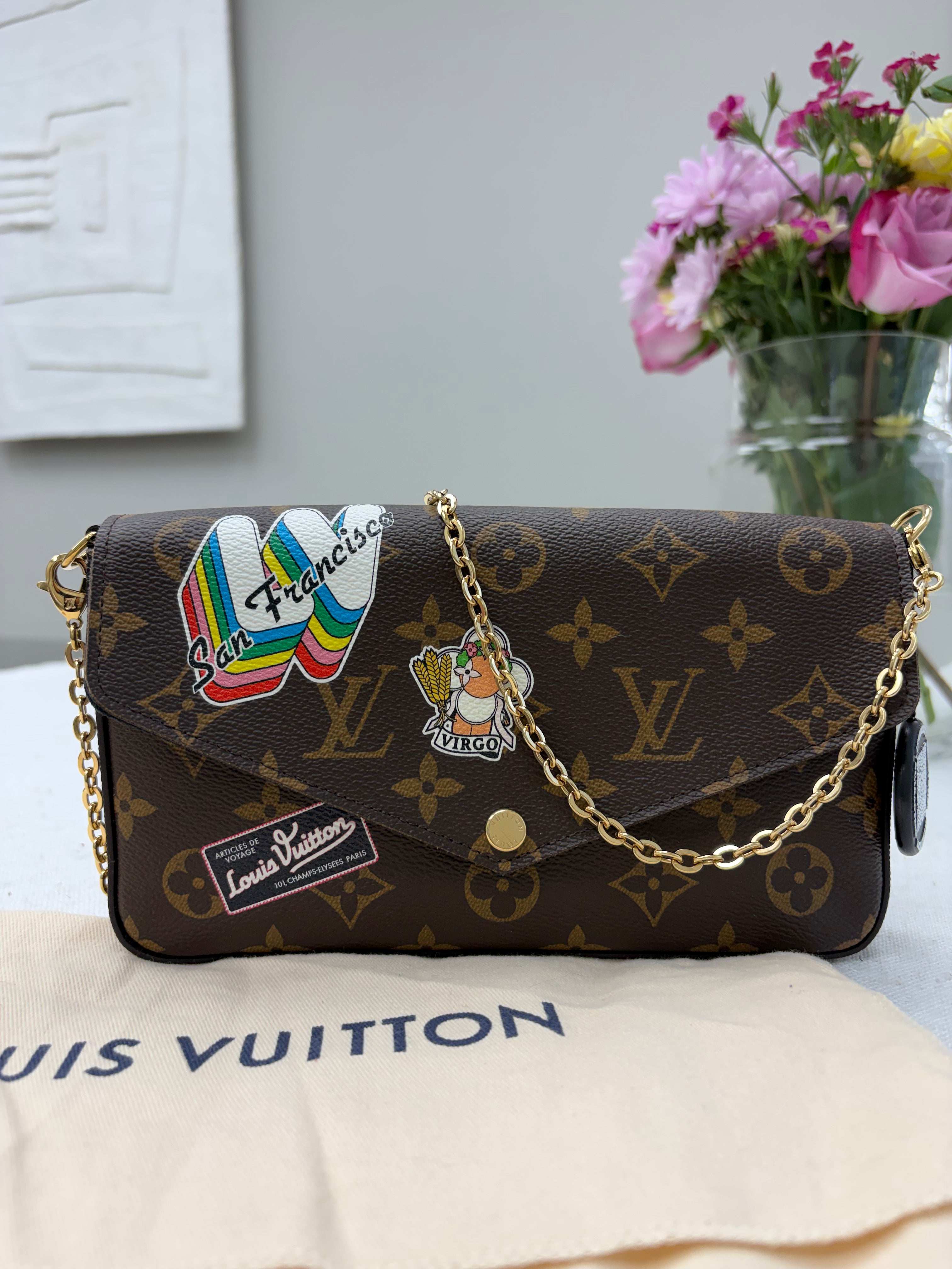 *DONS DROP* Louis Vuitton Monogram My LV World Tour Felicie Pochette Chain Crossbody