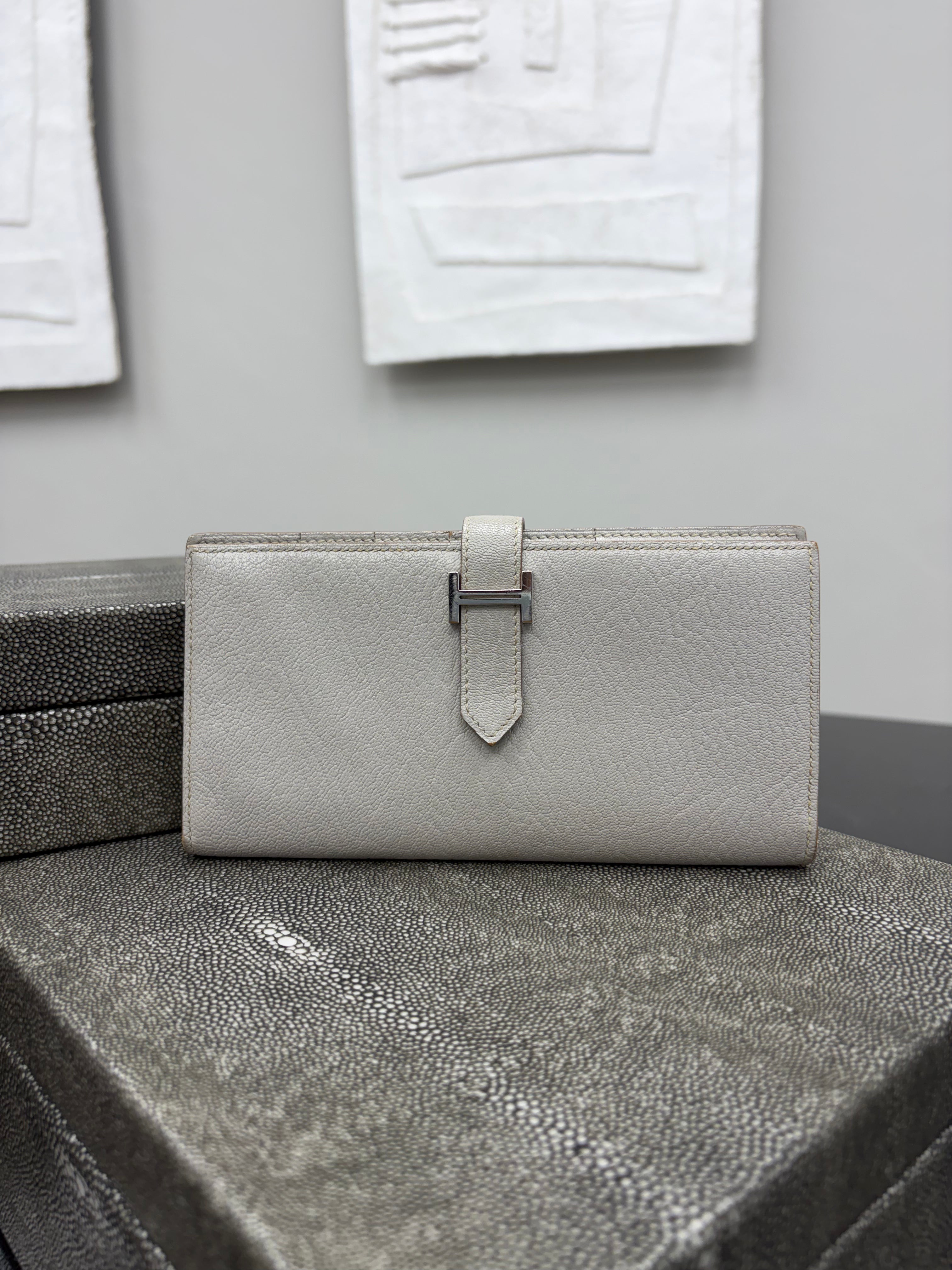 *DONS DROP* Hermes Grey Leather Bearn Wallet