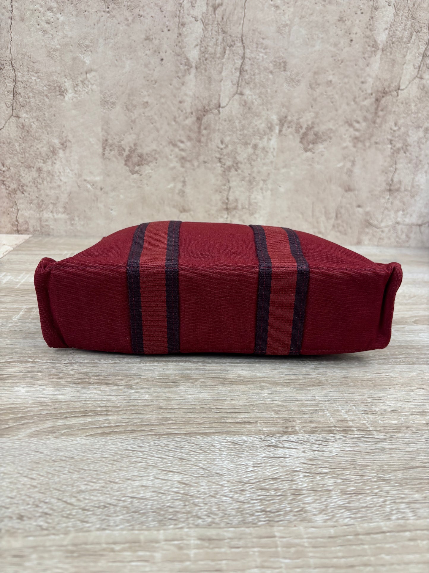 Hermes Red Canvas Tote