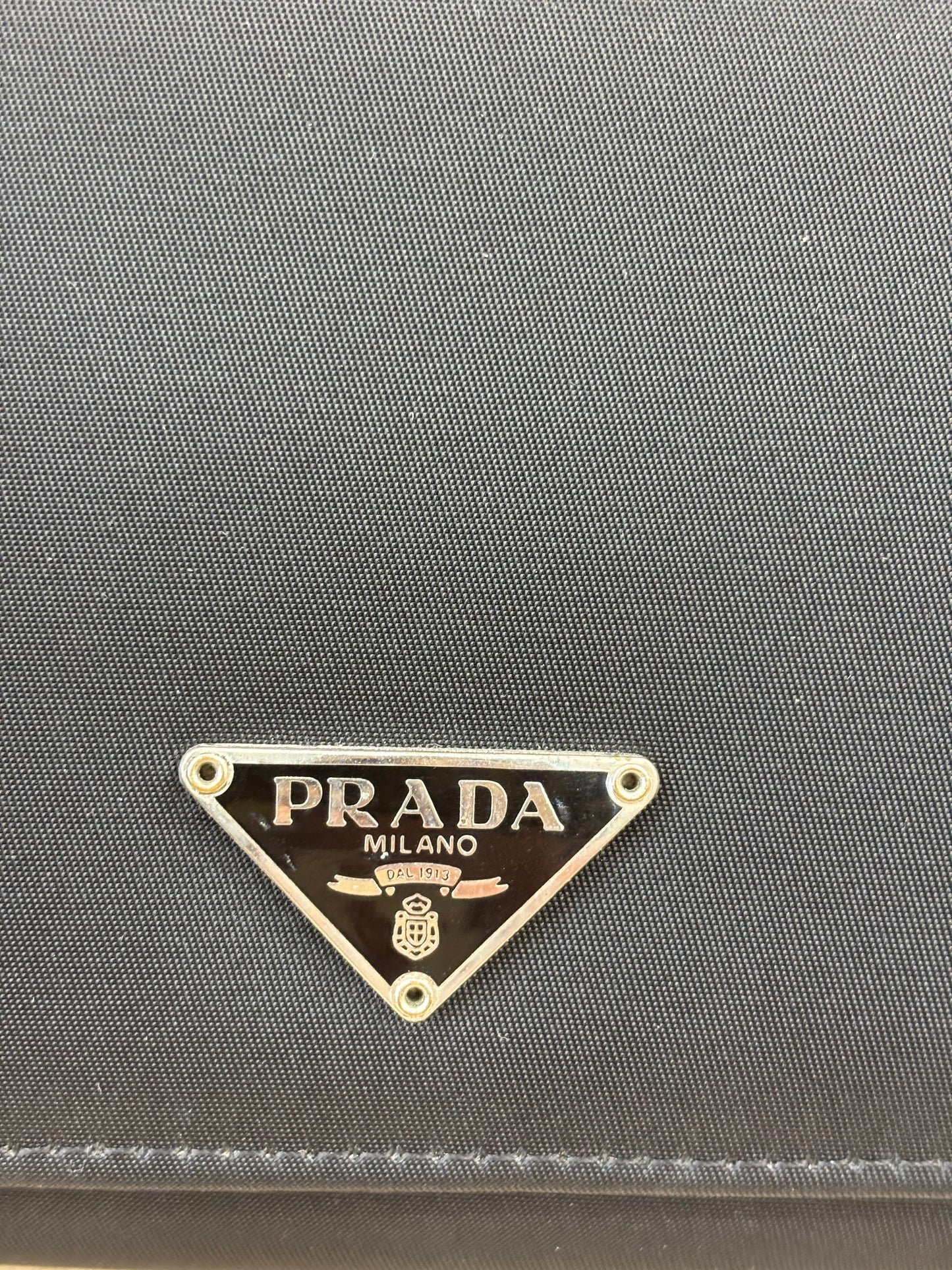Prada Black Nylon Long Snap Wallet