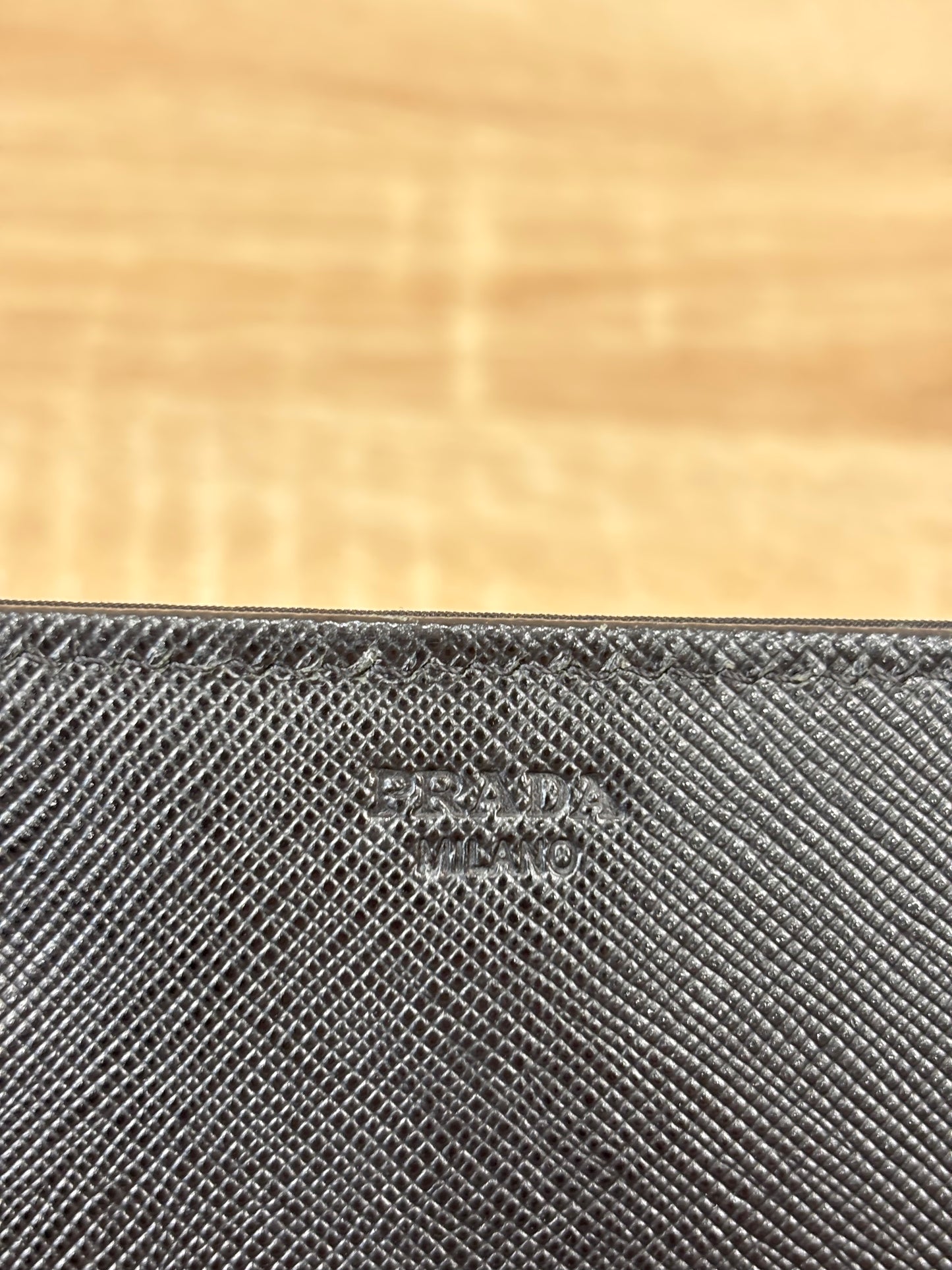 Prada Black Nylon Long Snap Wallet