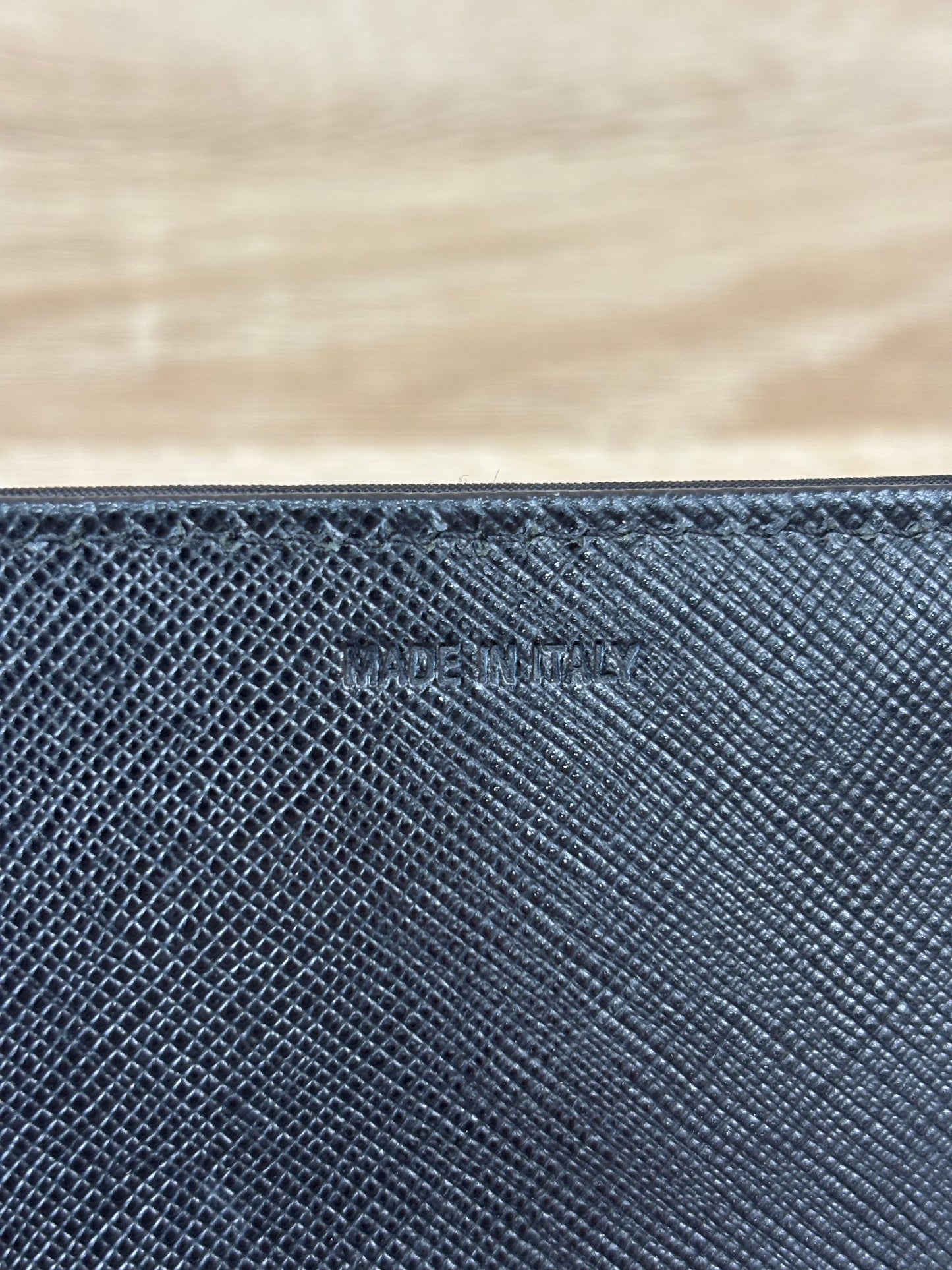 Prada Black Nylon Long Snap Wallet
