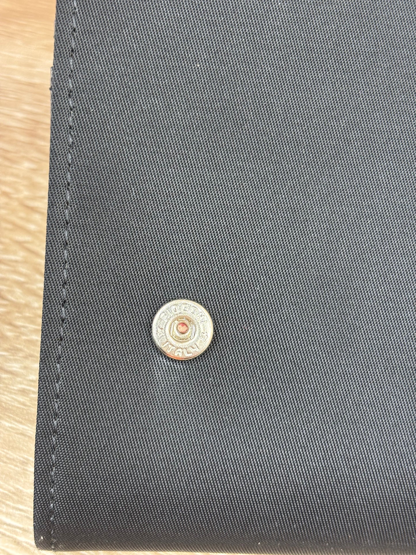Prada Black Nylon Long Snap Wallet