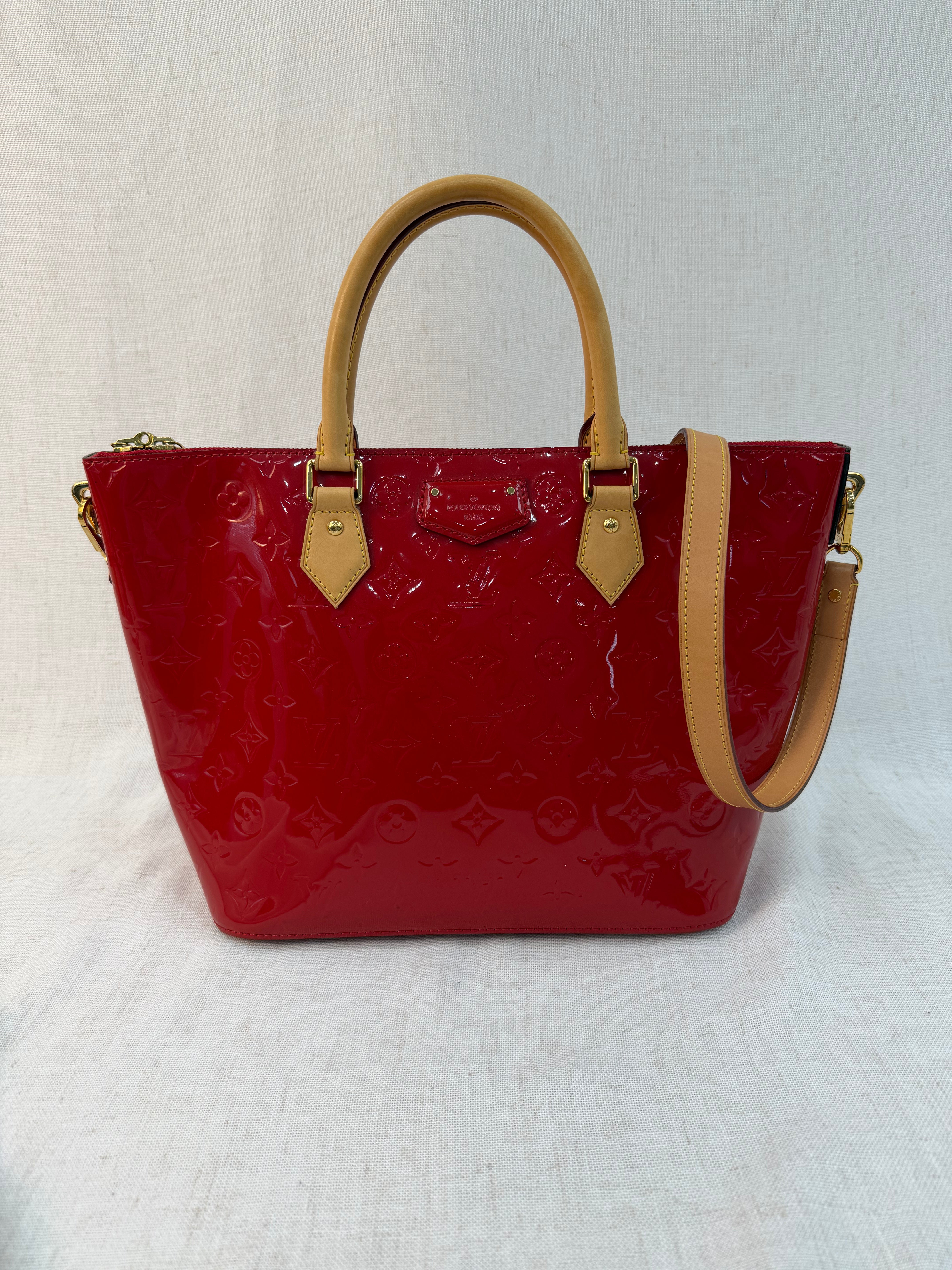 Louis Vuitton Red Vernis Leather Montebello MM Handbag