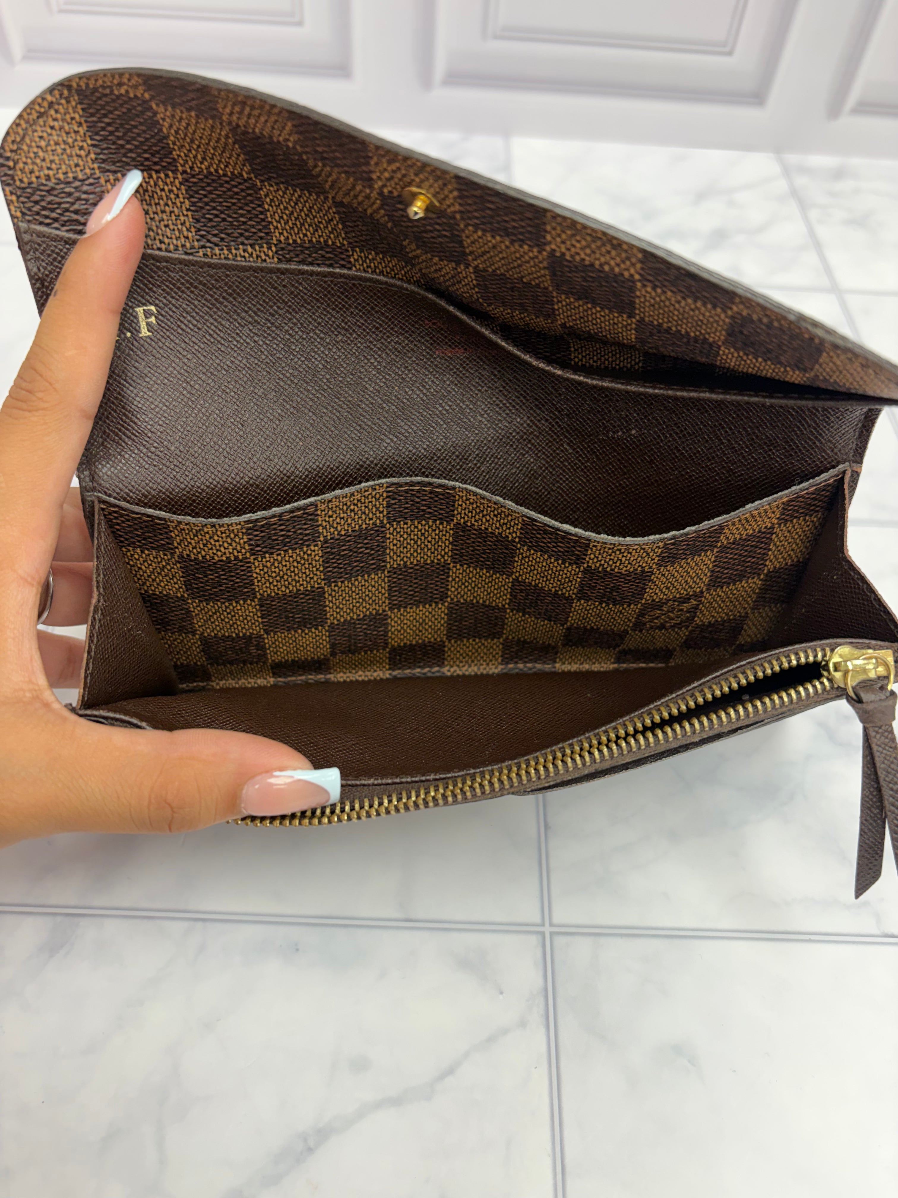 Louis Vuitton Damier Ebene Emilie Wallet