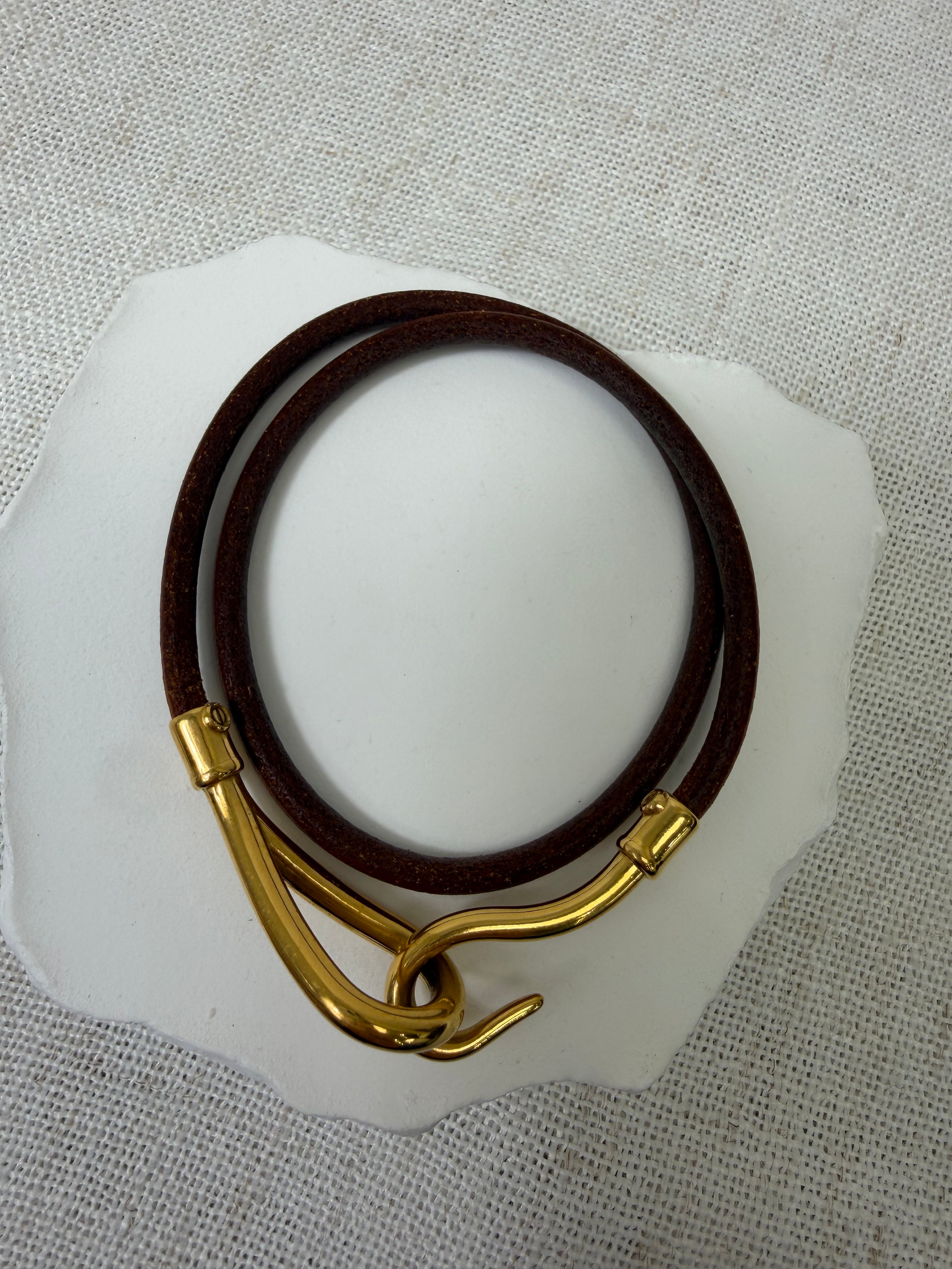 Hermes Jumbo Hook Double Wrap Bracelet