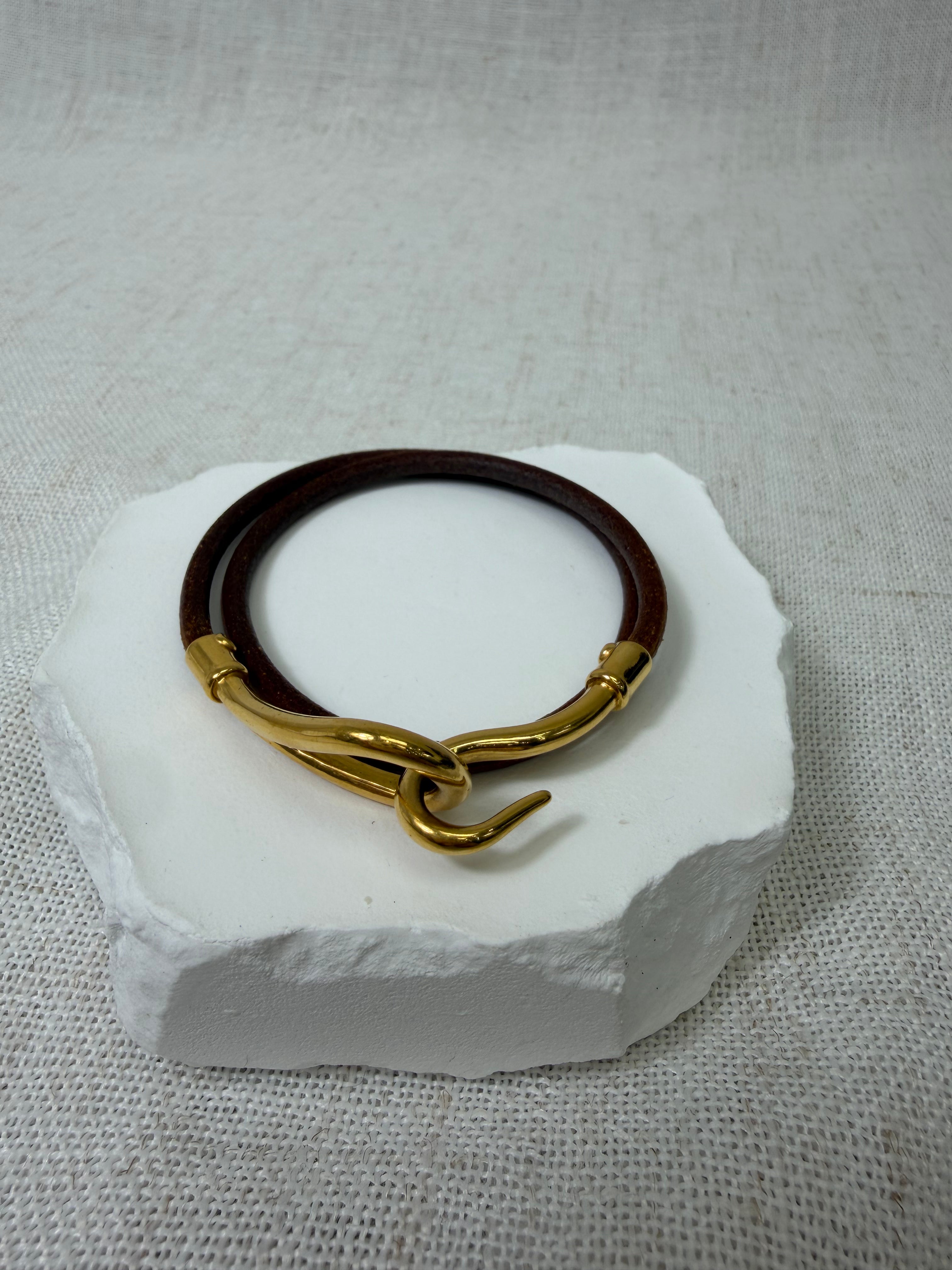 Hermes Jumbo Hook Double Wrap Bracelet