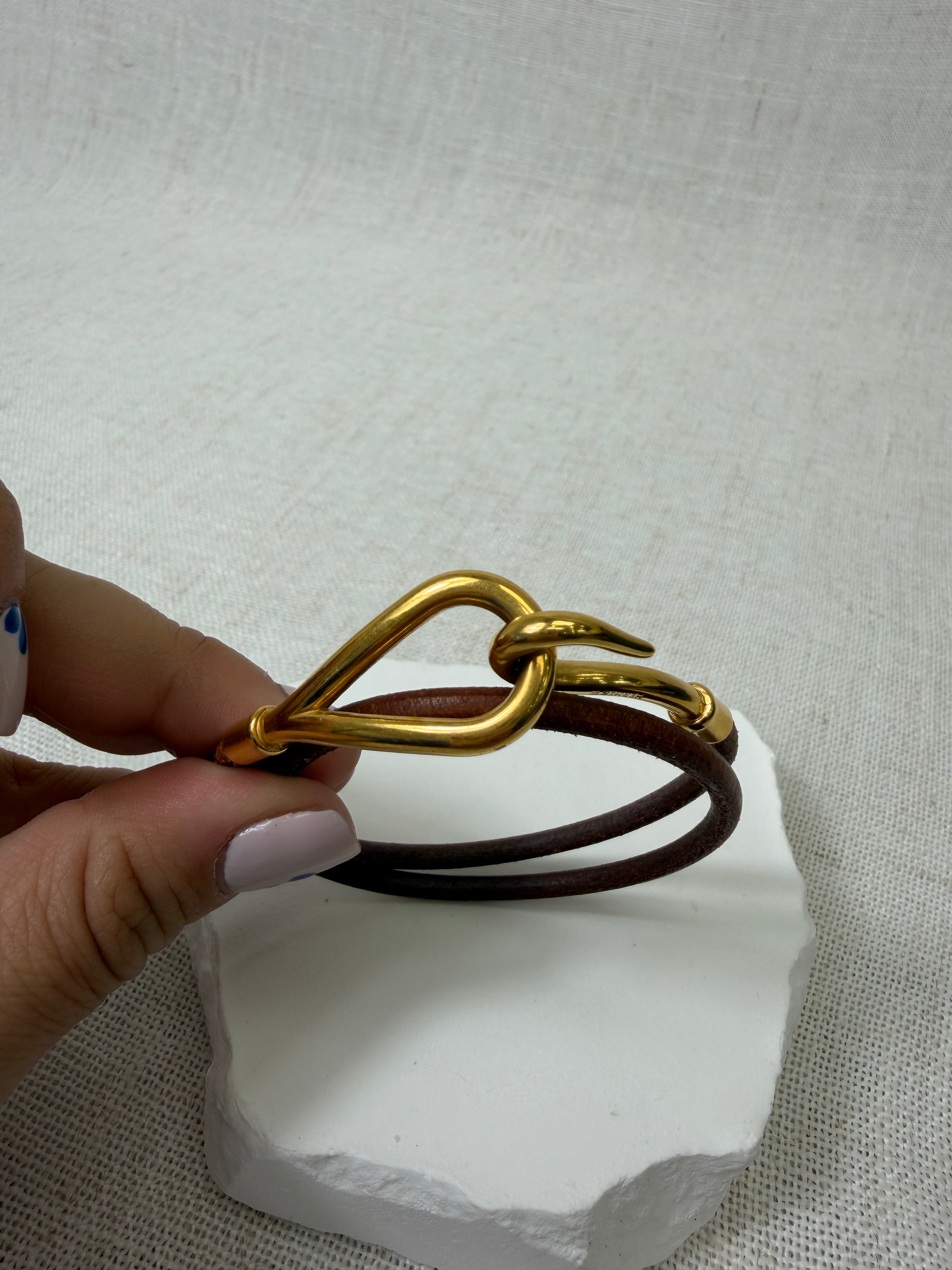 Hermes Jumbo Hook Double Wrap Bracelet