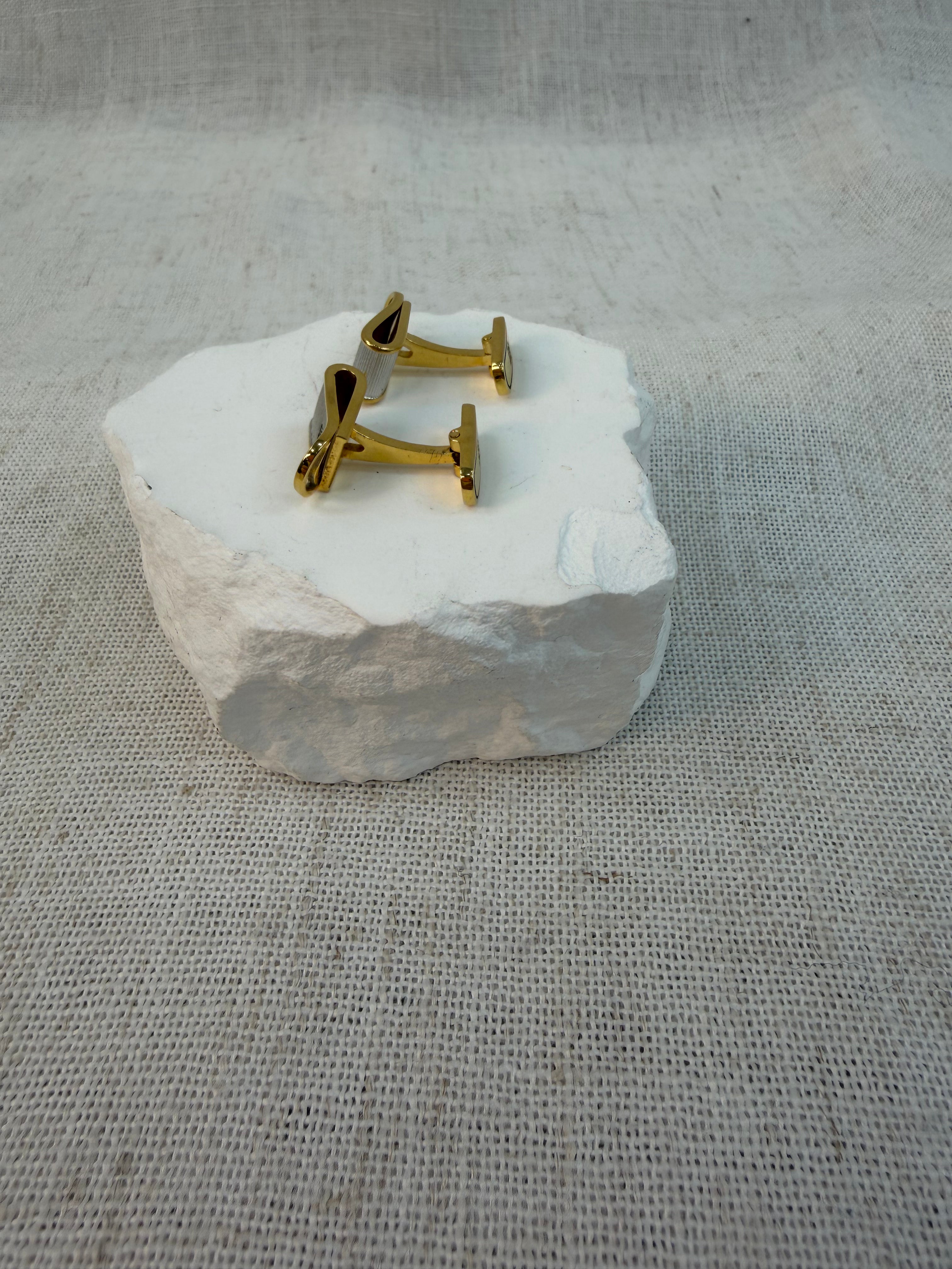 Givenchy Gold And Silver Cufflinks