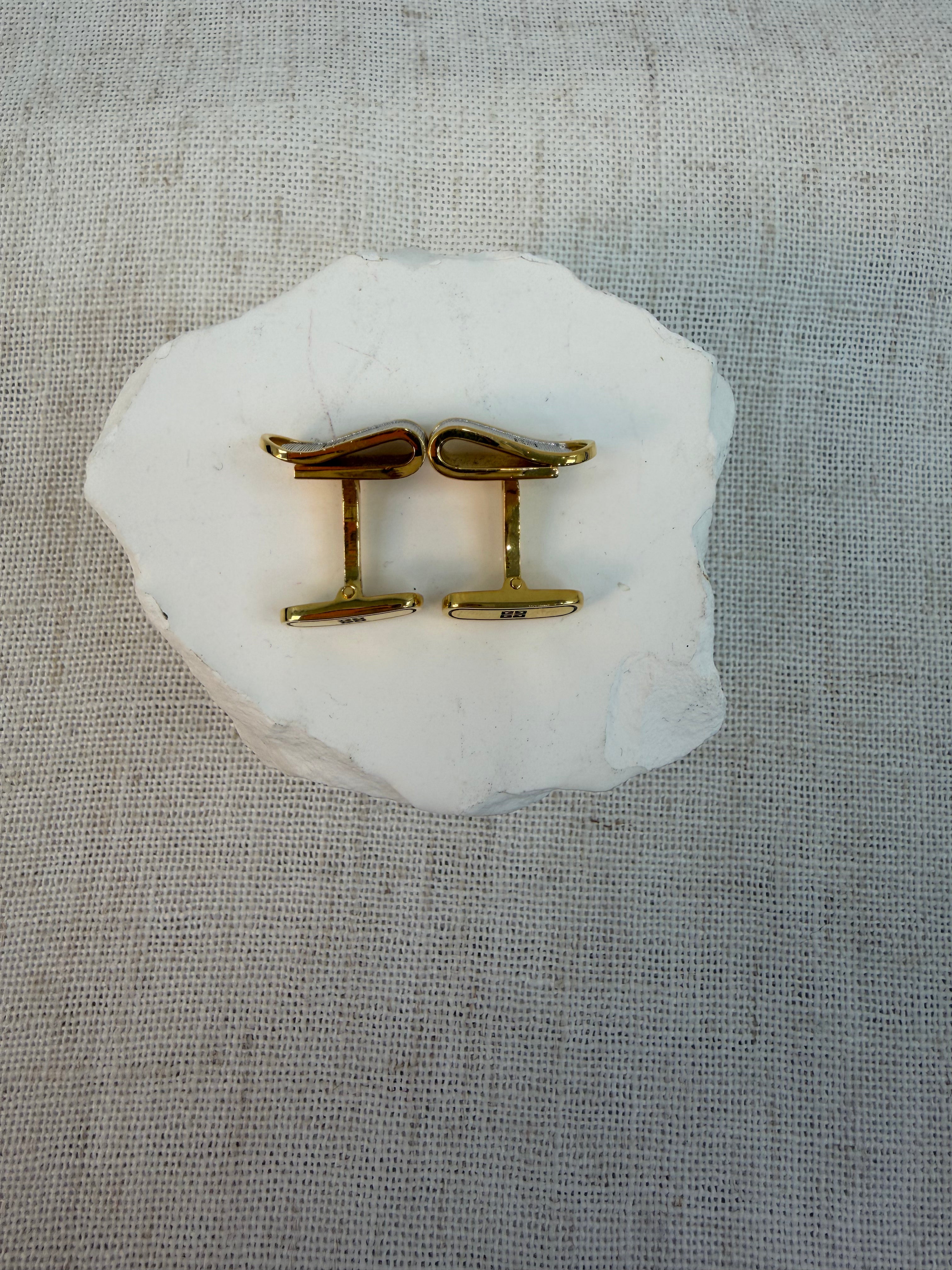 Givenchy Gold And Silver Cufflinks