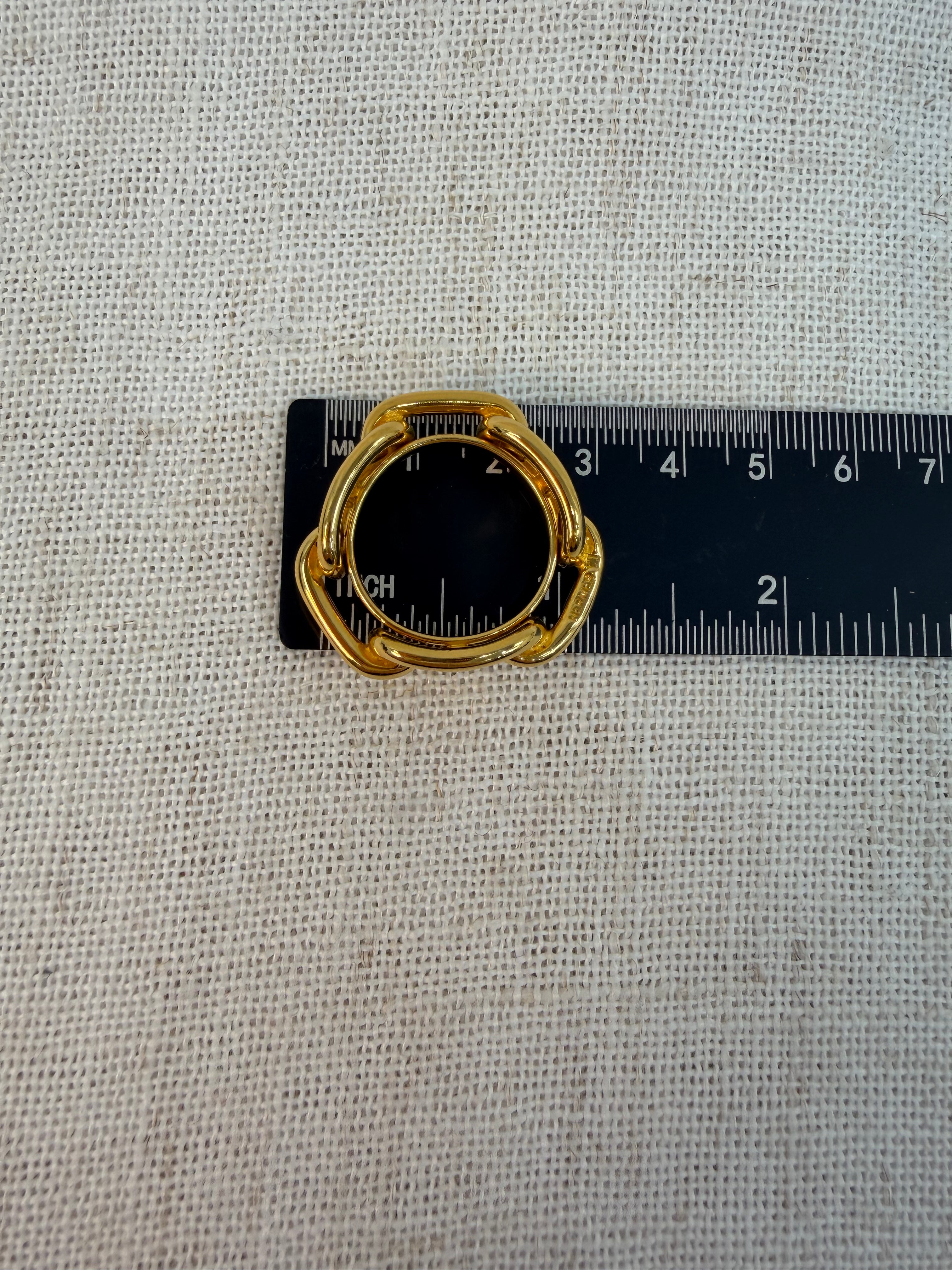 Hermes Gold Chain Link Scarf Ring