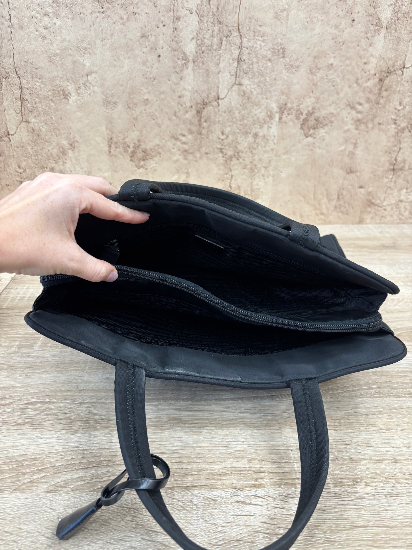 Prada Black Nylon Tote