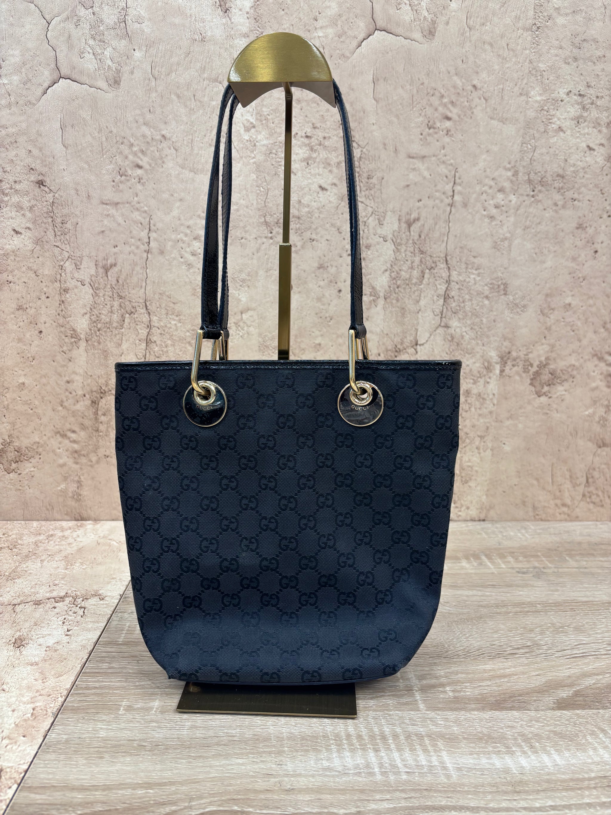 Gucci Black Canvas Eclipse Tote