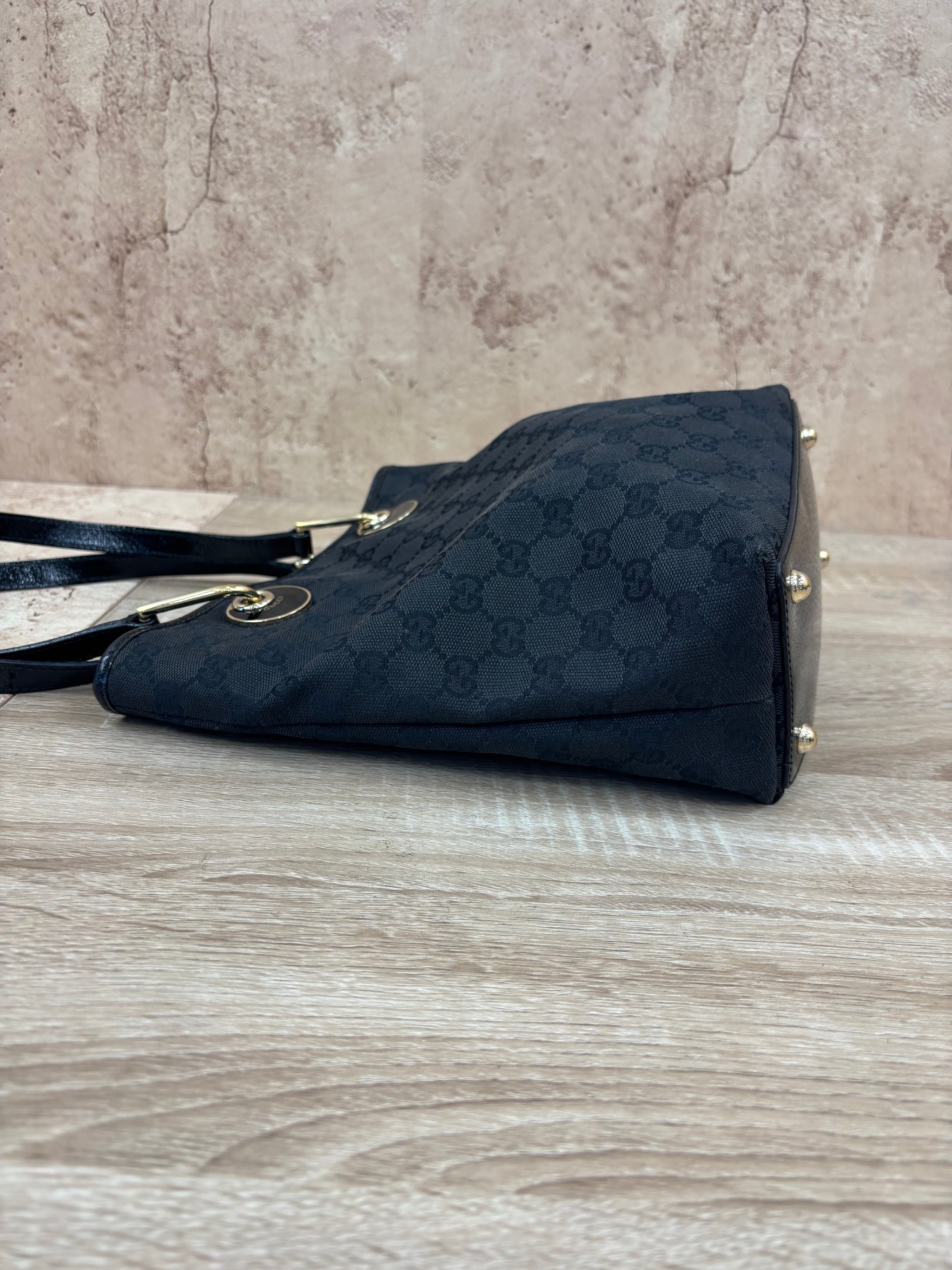 Gucci Black Canvas Eclipse Tote