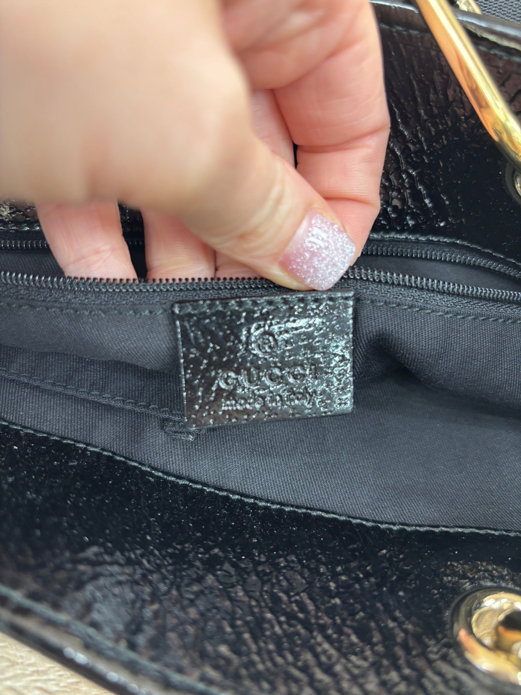 Gucci Black Canvas Eclipse Tote