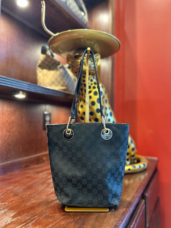 Gucci Black Canvas Eclipse Tote