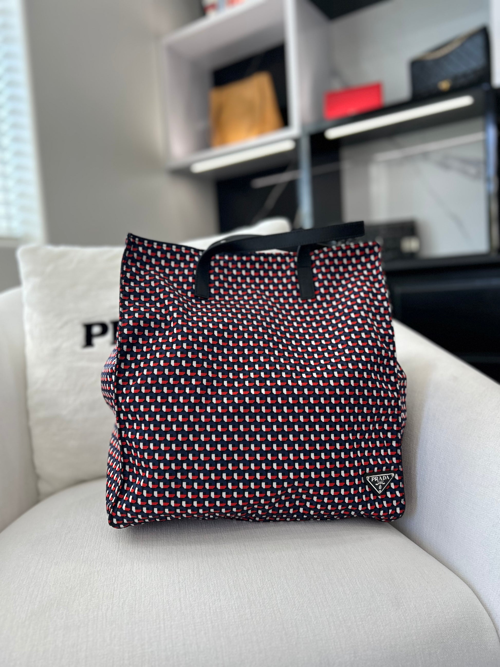 Prada Multicolor Tessuto Stampato Tote