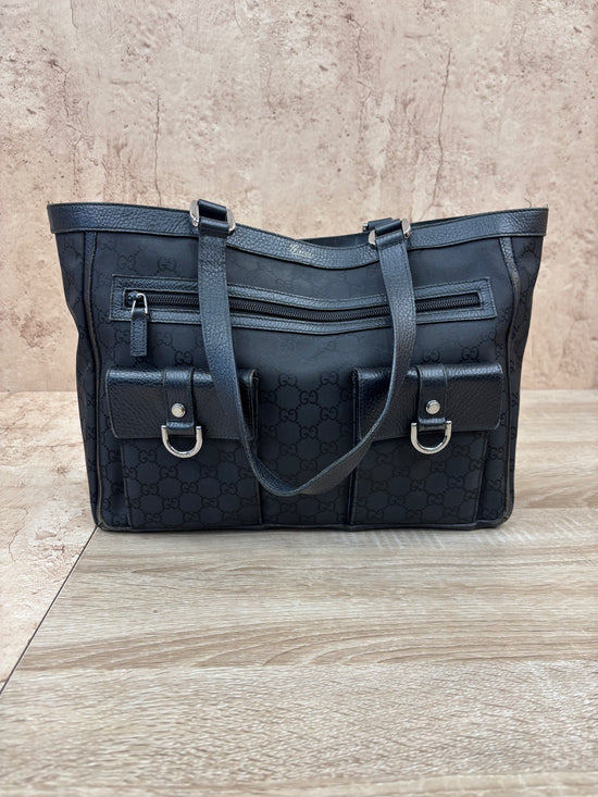 Gucci Black Canvas Abby Tote Bag