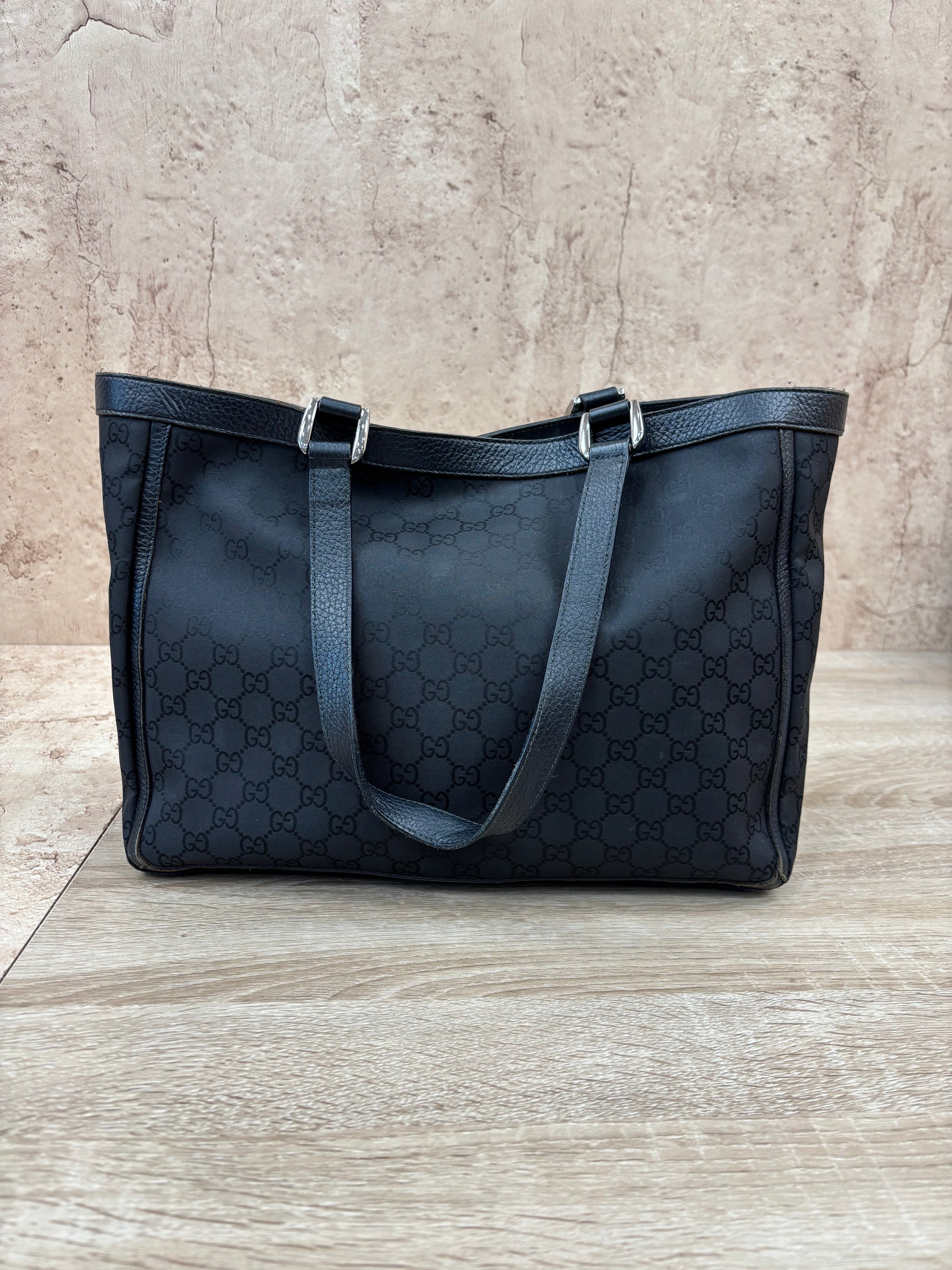 Gucci Black Canvas Abby Tote Bag