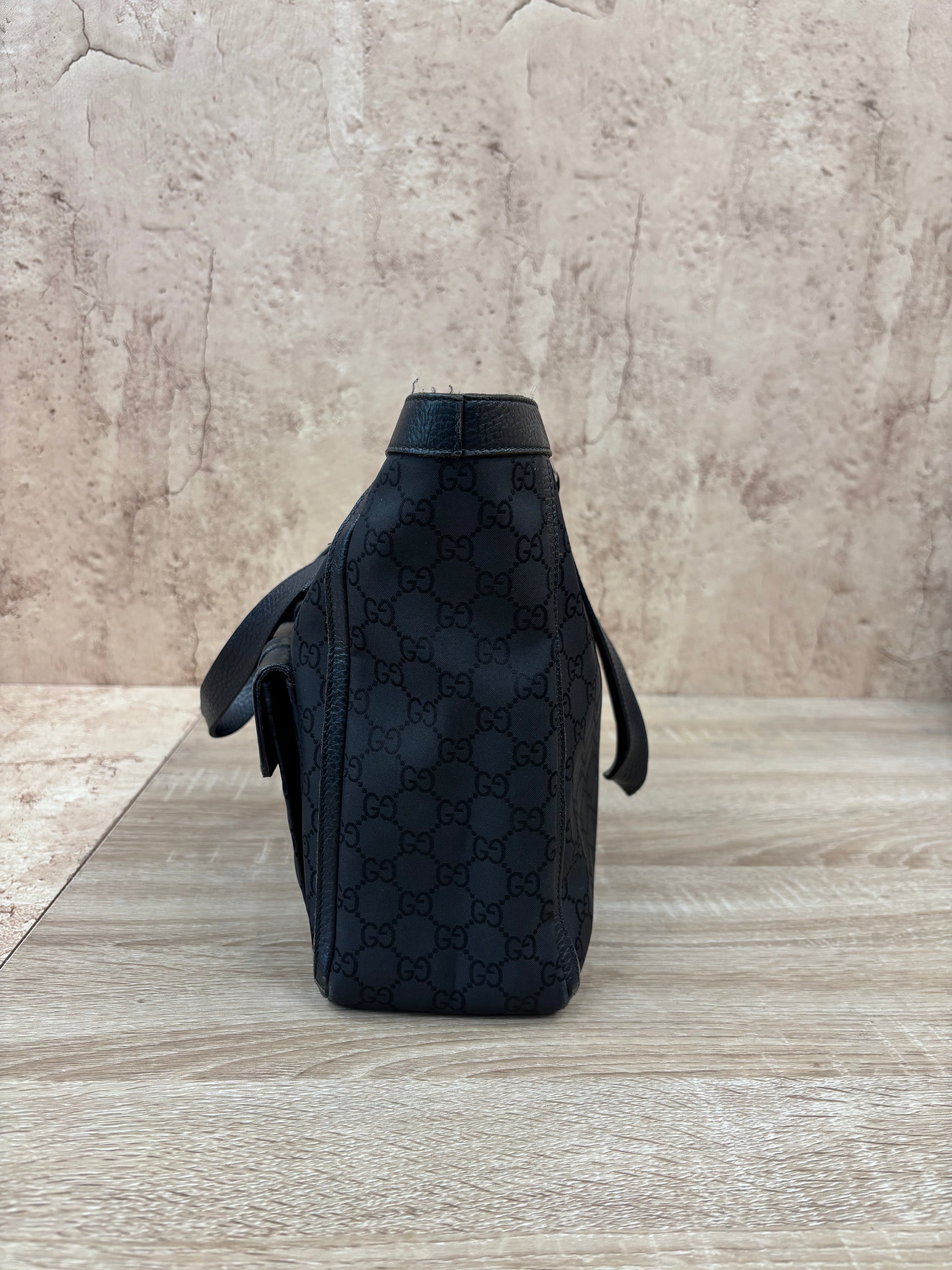 Gucci Black Canvas Abby Tote Bag