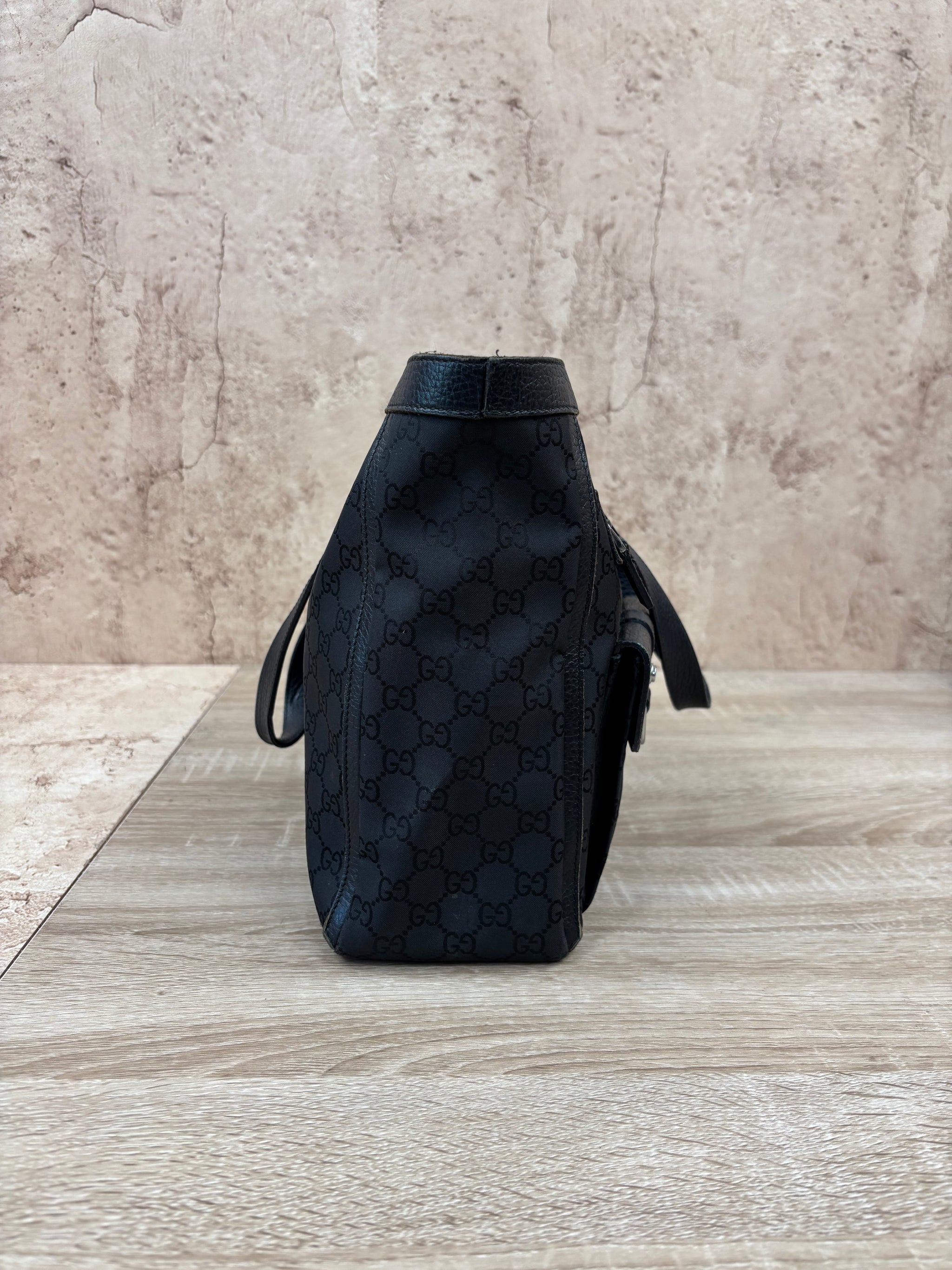 Gucci Black Canvas Abby Tote Bag