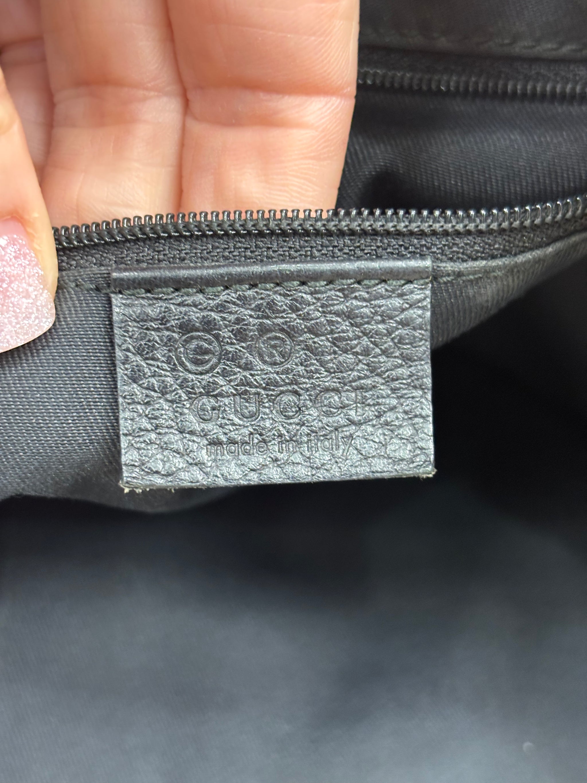 Gucci Black Canvas Abby Tote Bag