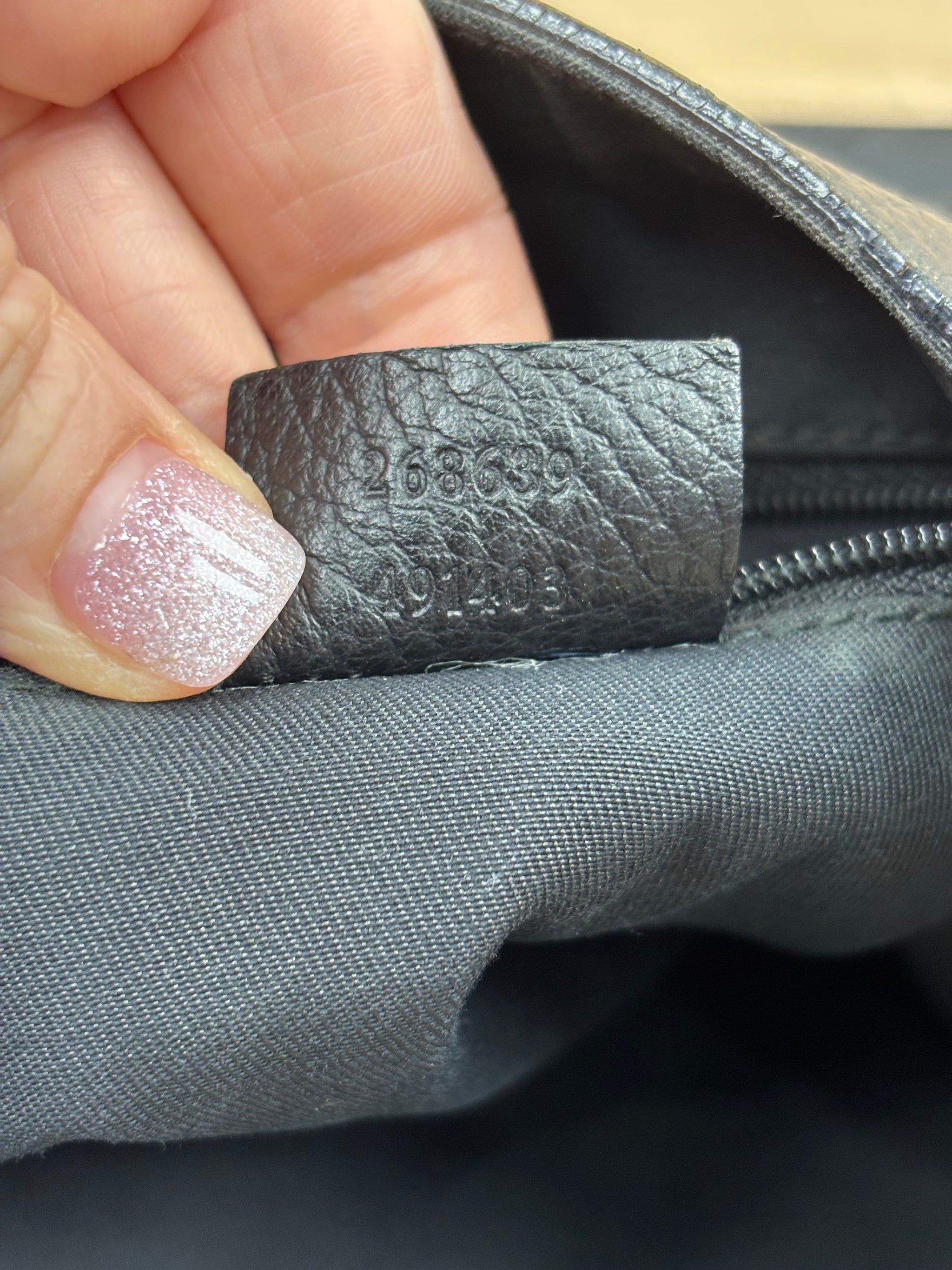 Gucci Black Canvas Abby Tote Bag